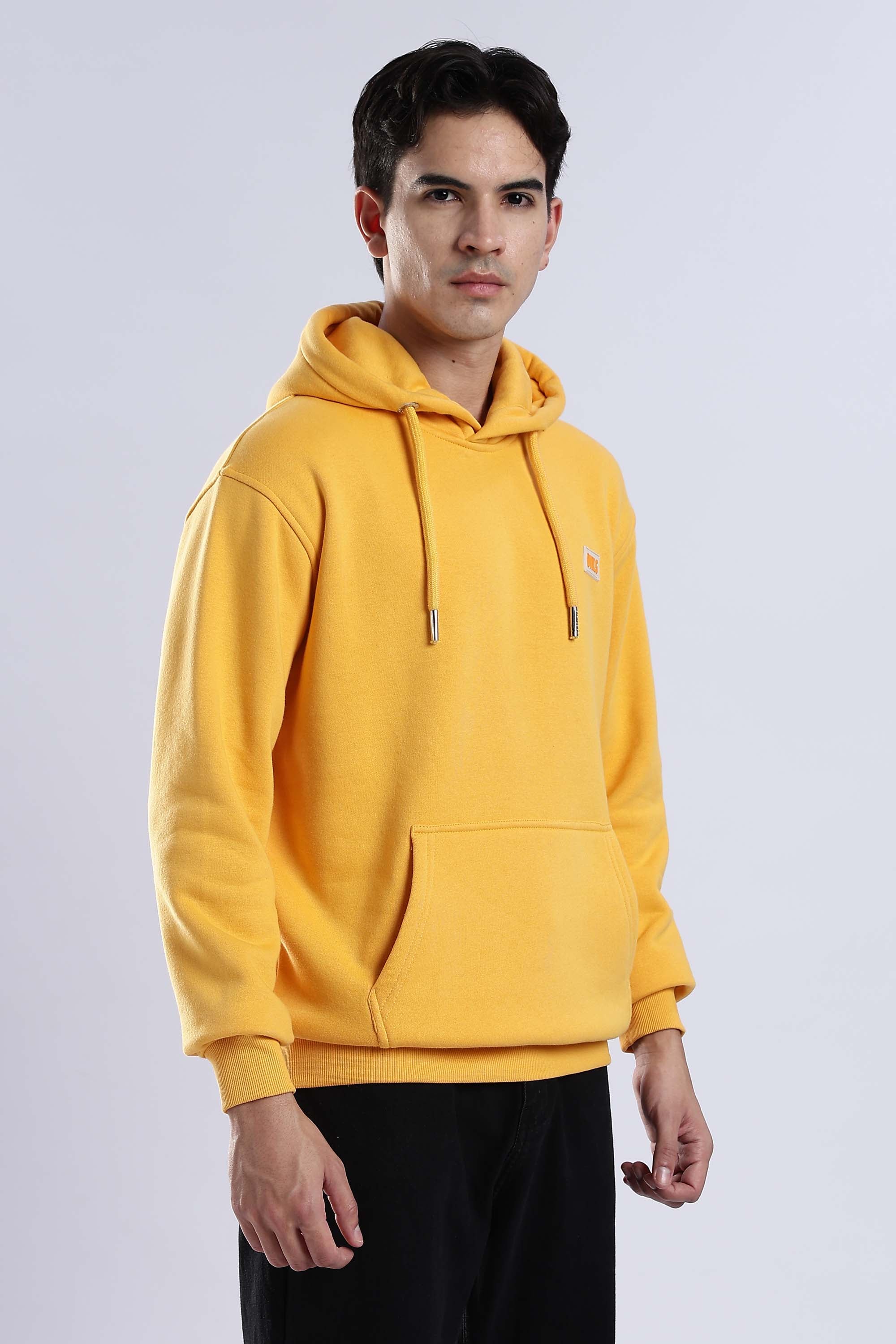 Yellow Plain Hoodie