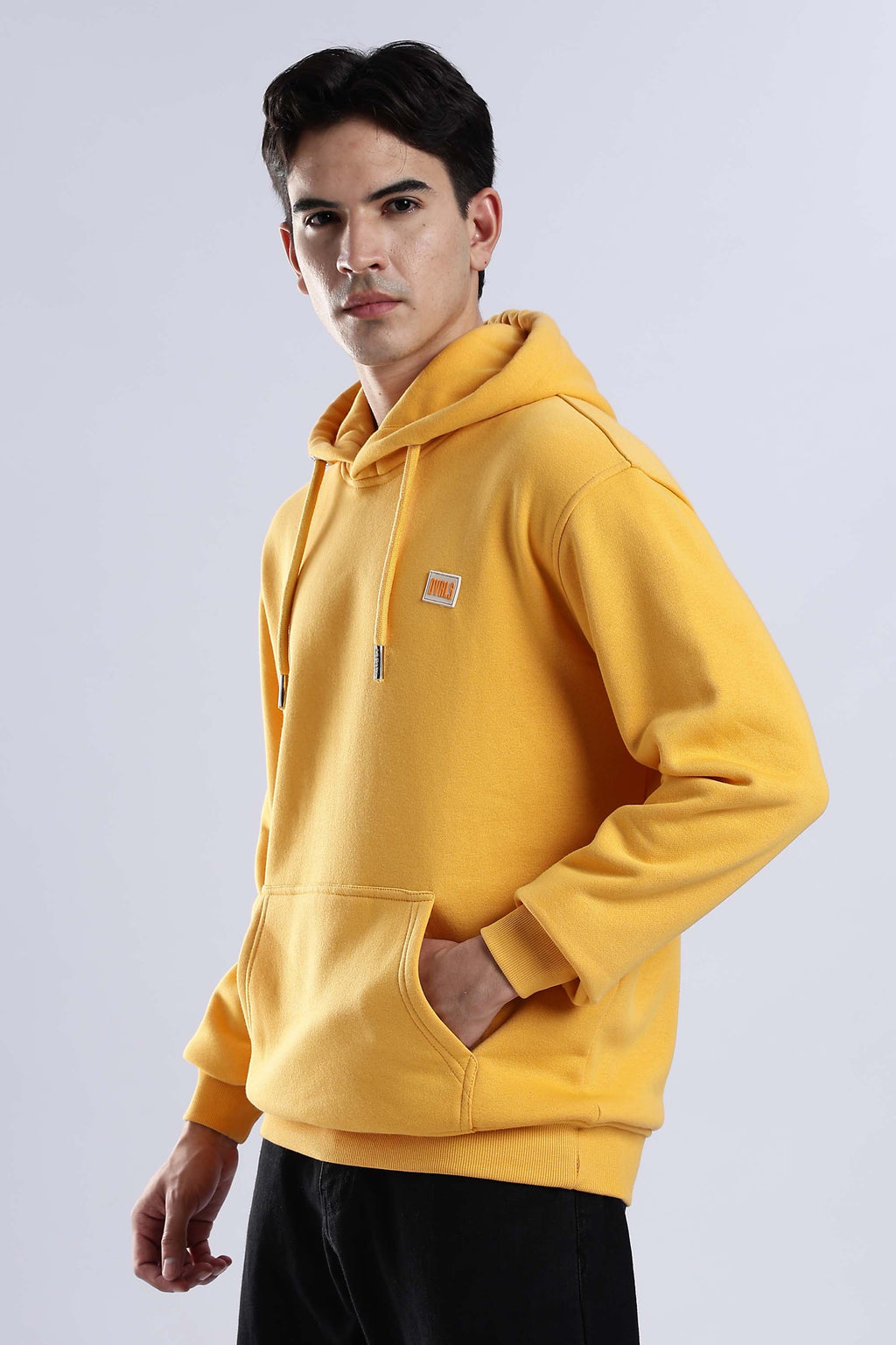 Yellow Plain Hoodie