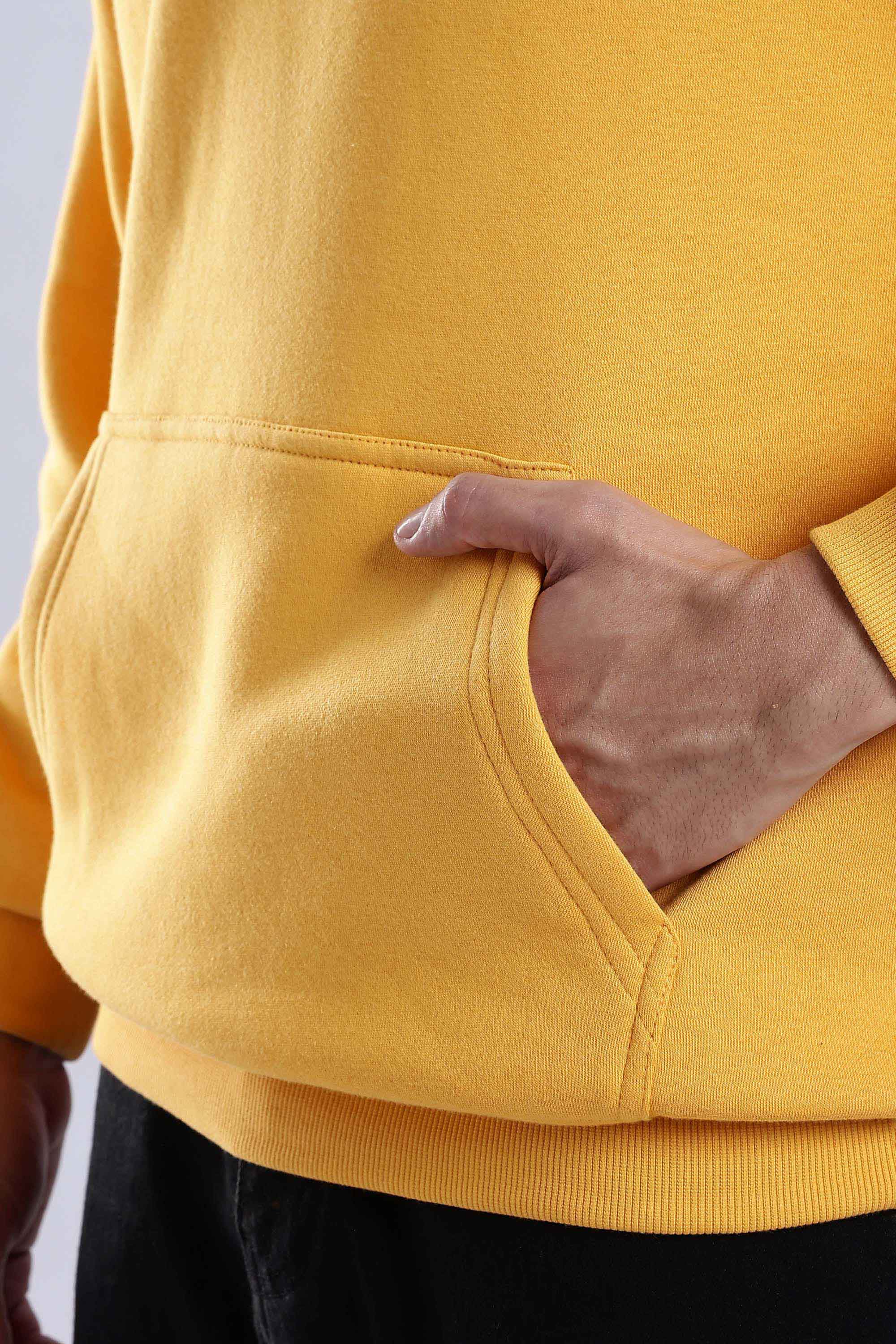Yellow Plain Hoodie