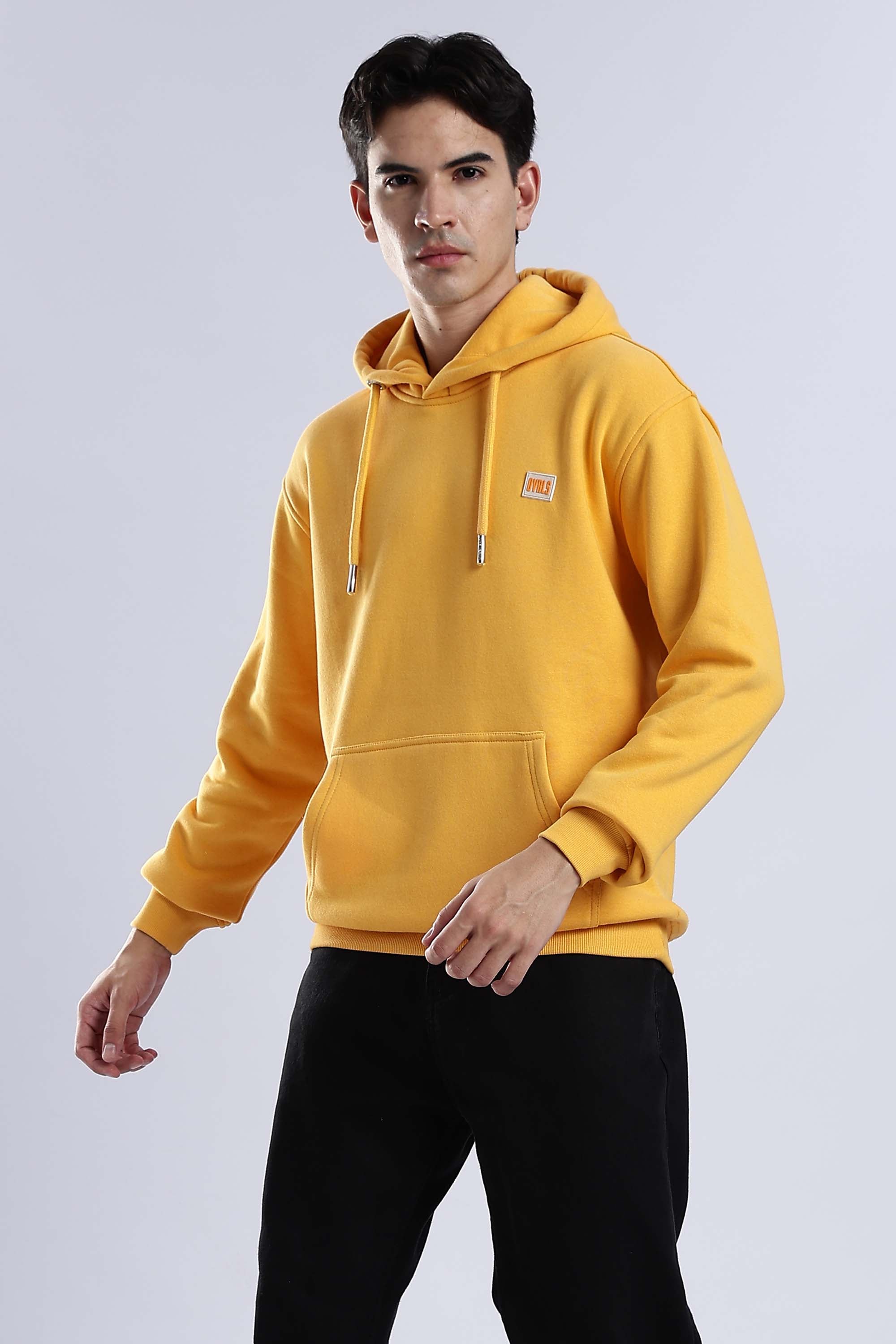 Yellow Plain Hoodie