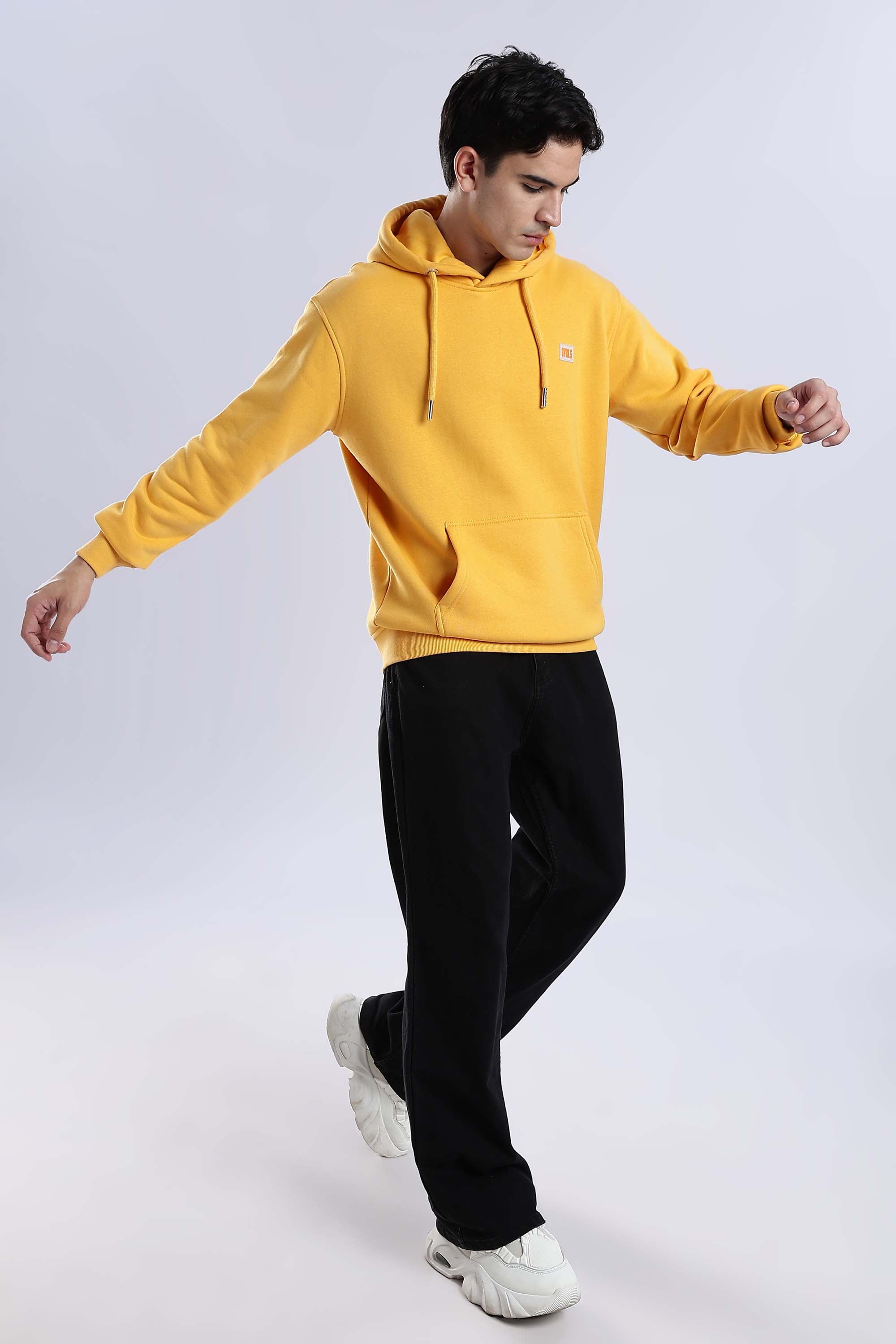 Yellow Plain Hoodie