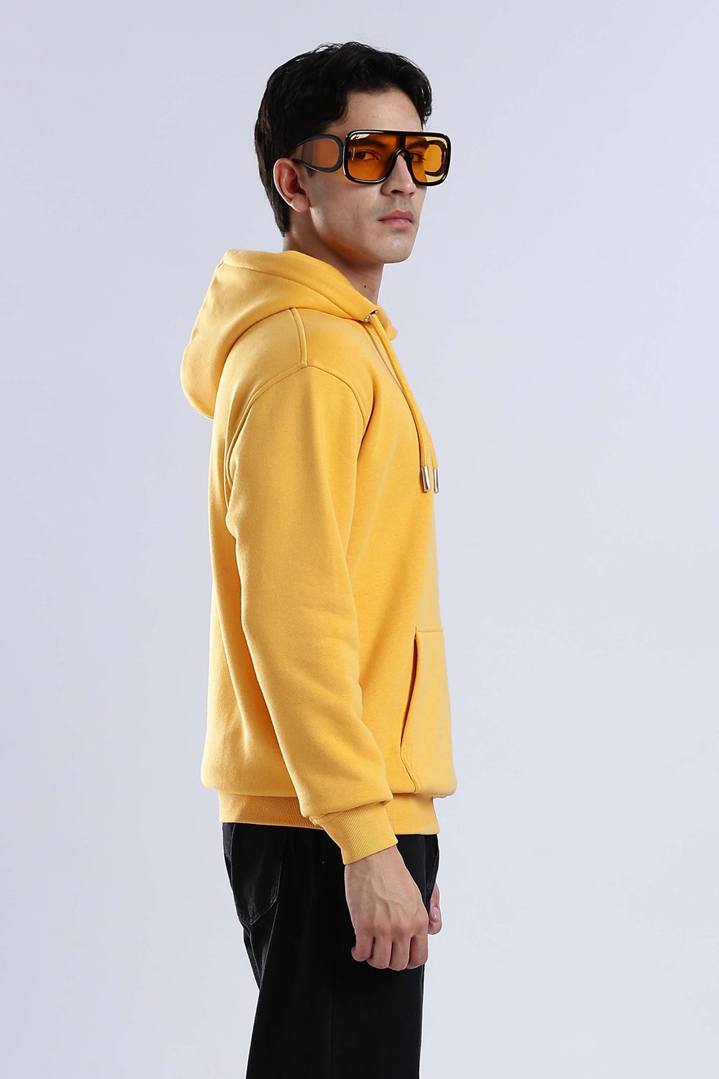 Yellow Plain Hoodie