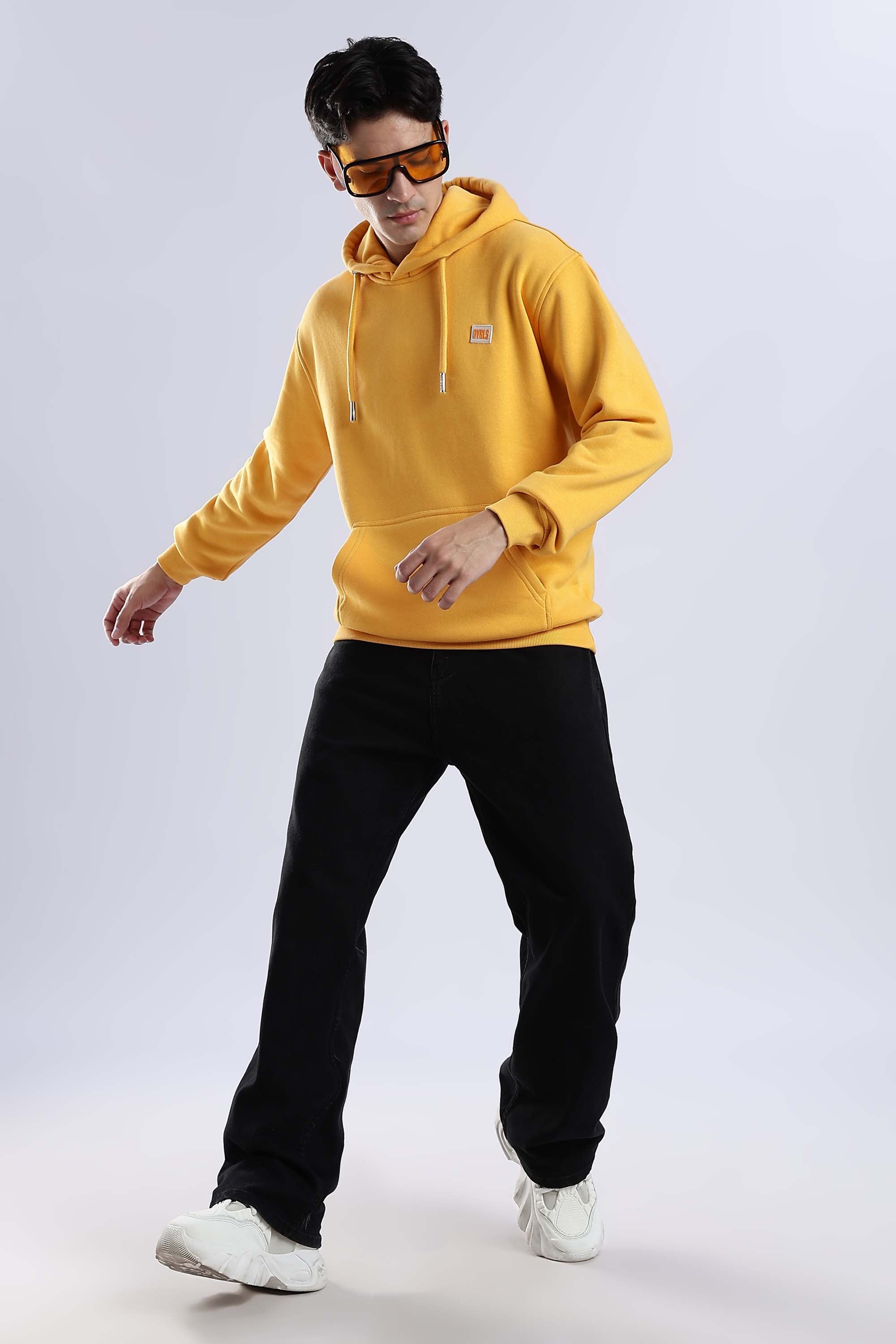 Yellow Plain Hoodie