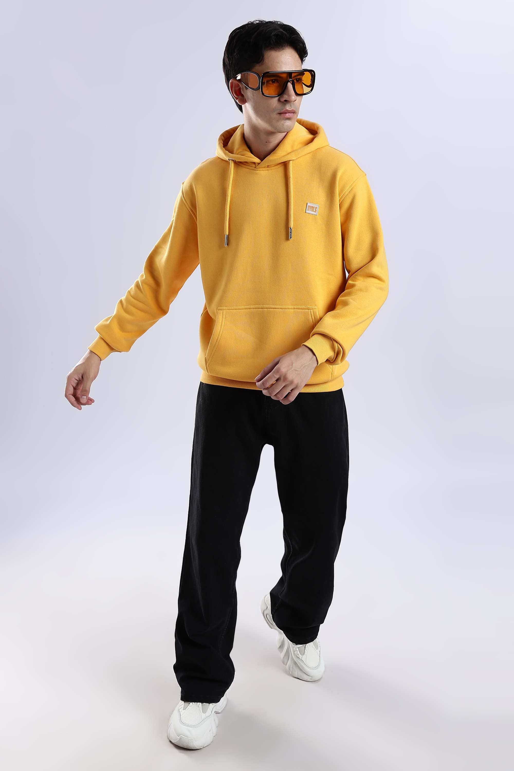 Yellow Plain Hoodie