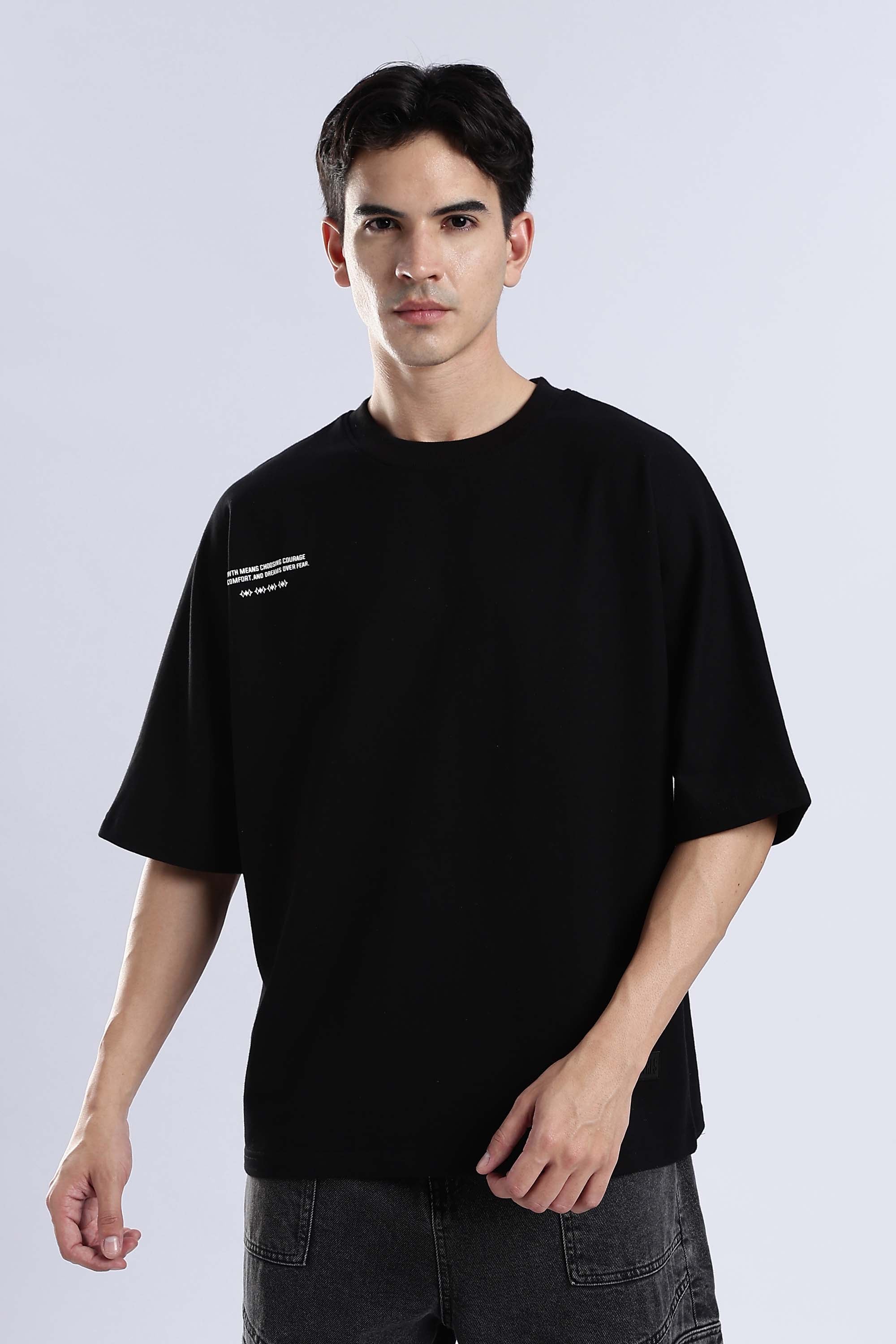 Shadow Wings Black Oversized T-Shirt