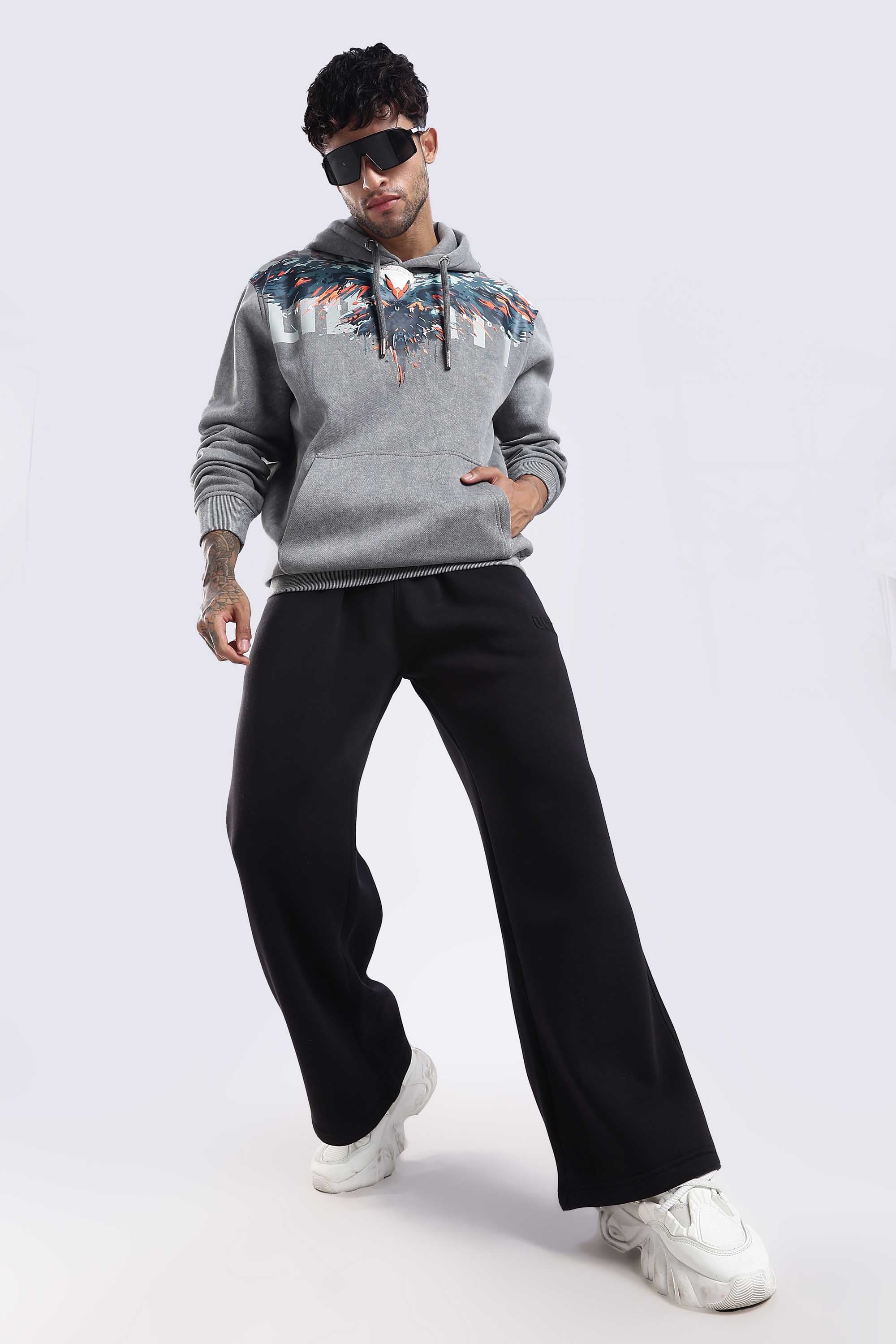 Noir heavyweight black joggers