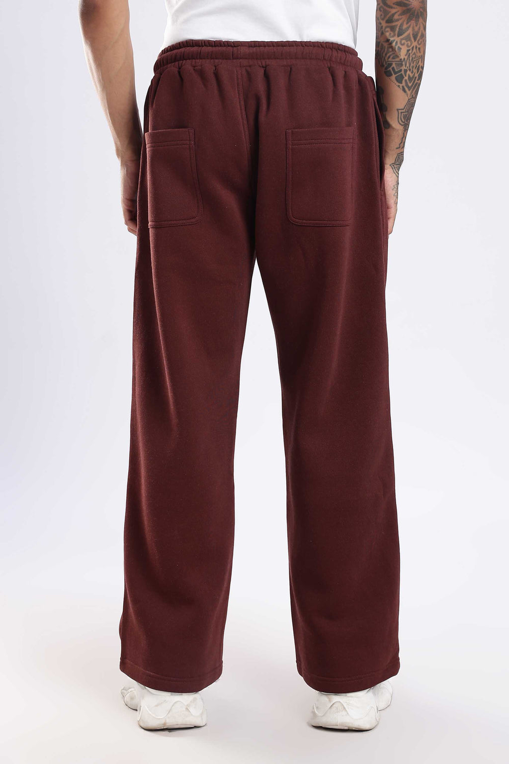 Rooted heavyweight brown joggers