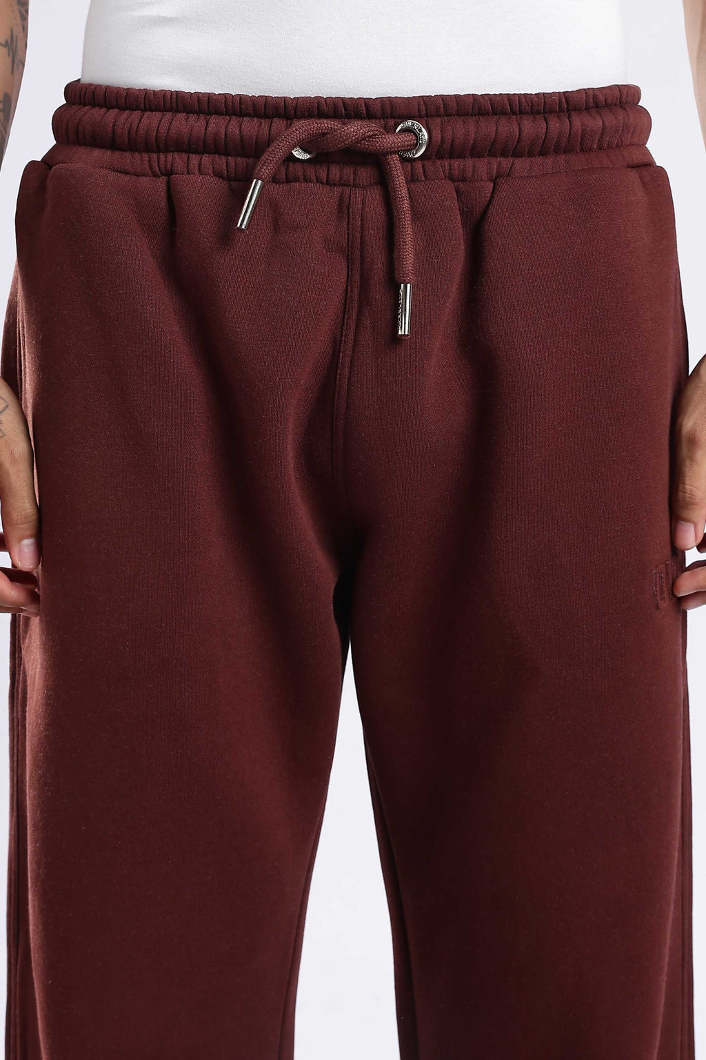 Rooted heavyweight brown joggers