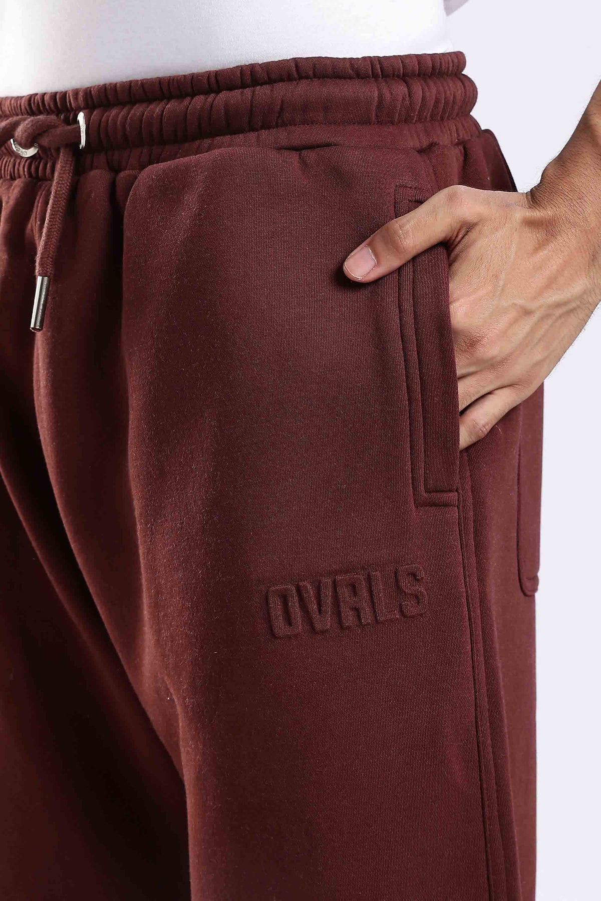 Rooted heavyweight brown joggers