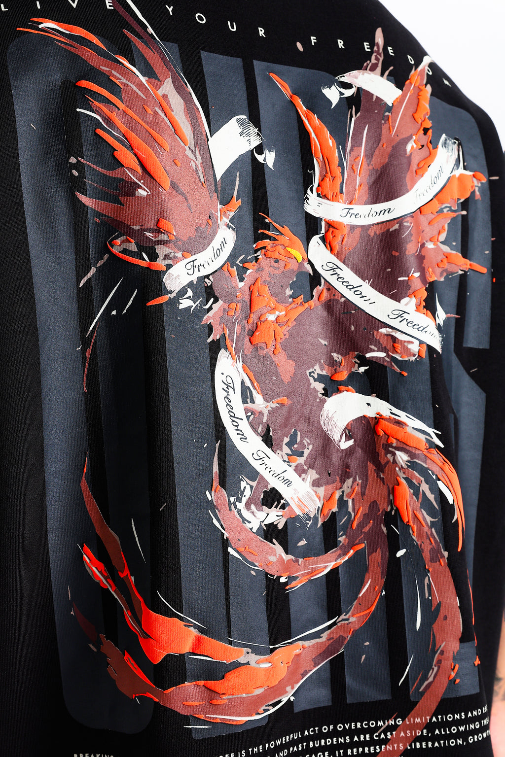 Liberty Black Oversized Fit T-Shirt