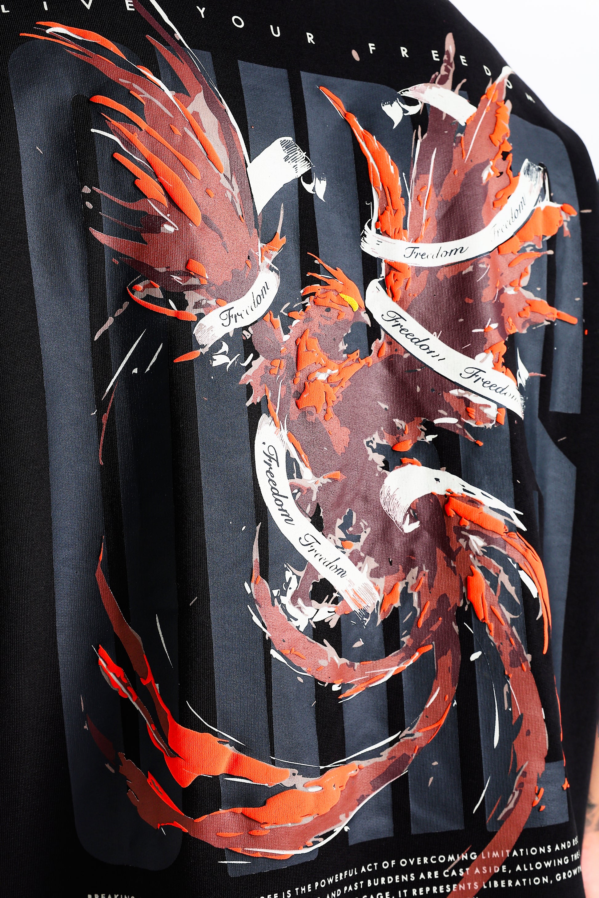 Liberty Black Oversized Fit T-Shirt