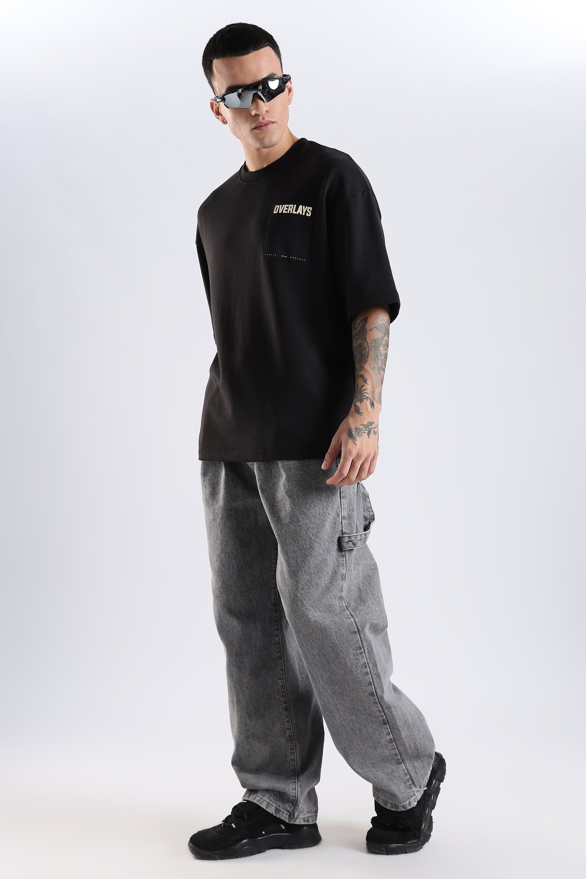 Liberty Black Oversized Fit T-Shirt