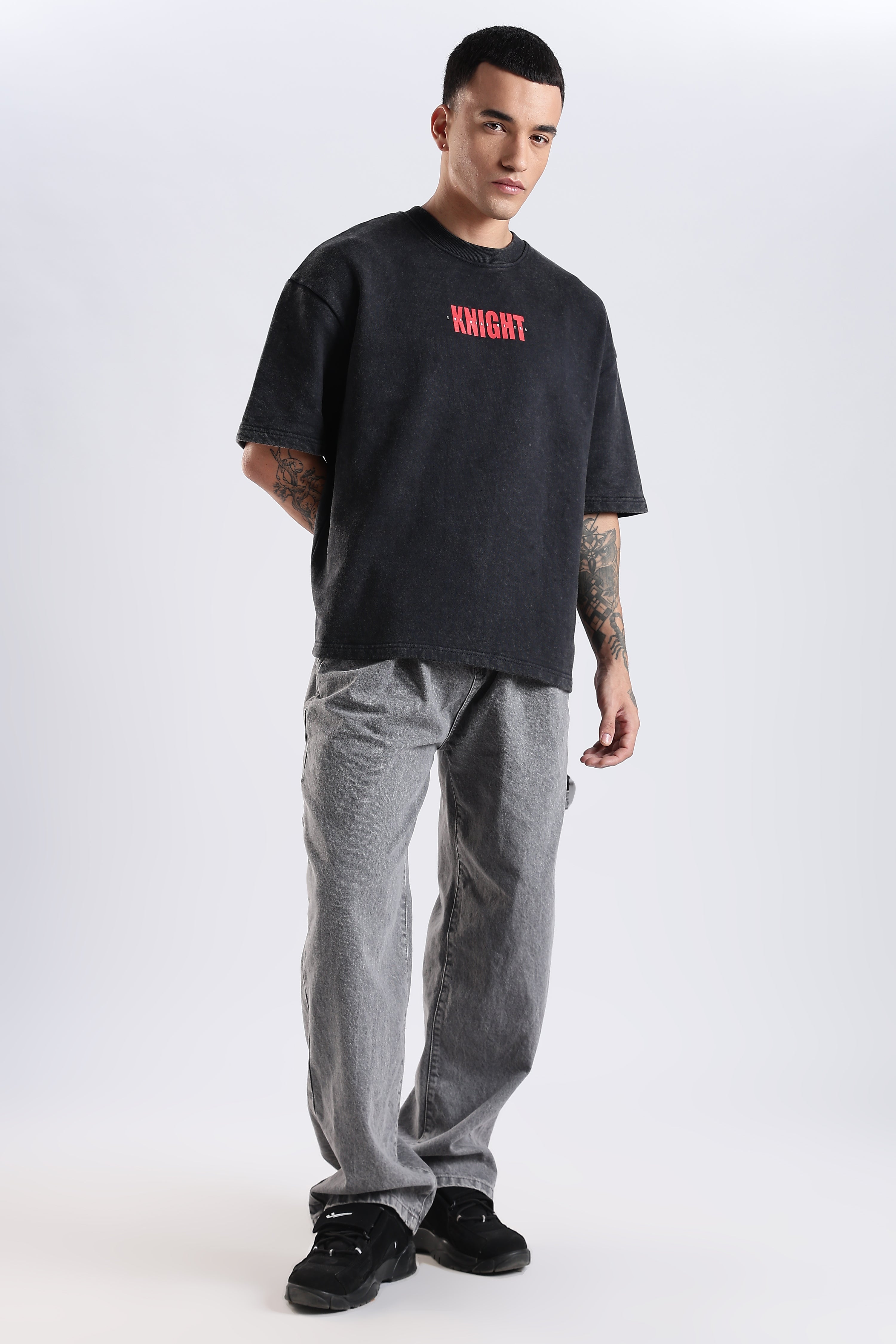 The Knight Distressed Oversized T-Shirt
