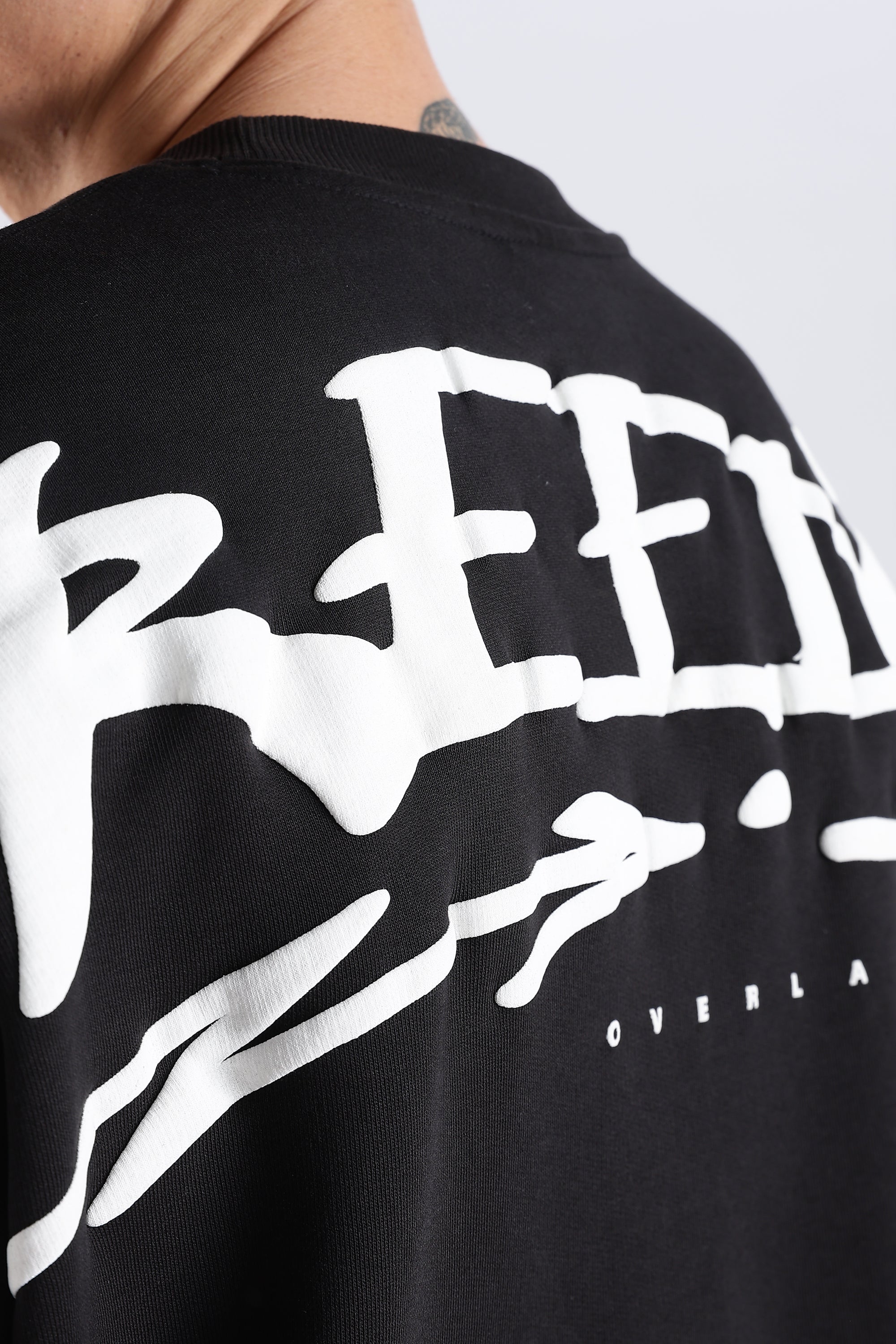 Freedom Garffetie Black Oversized Fit T-Shirt
