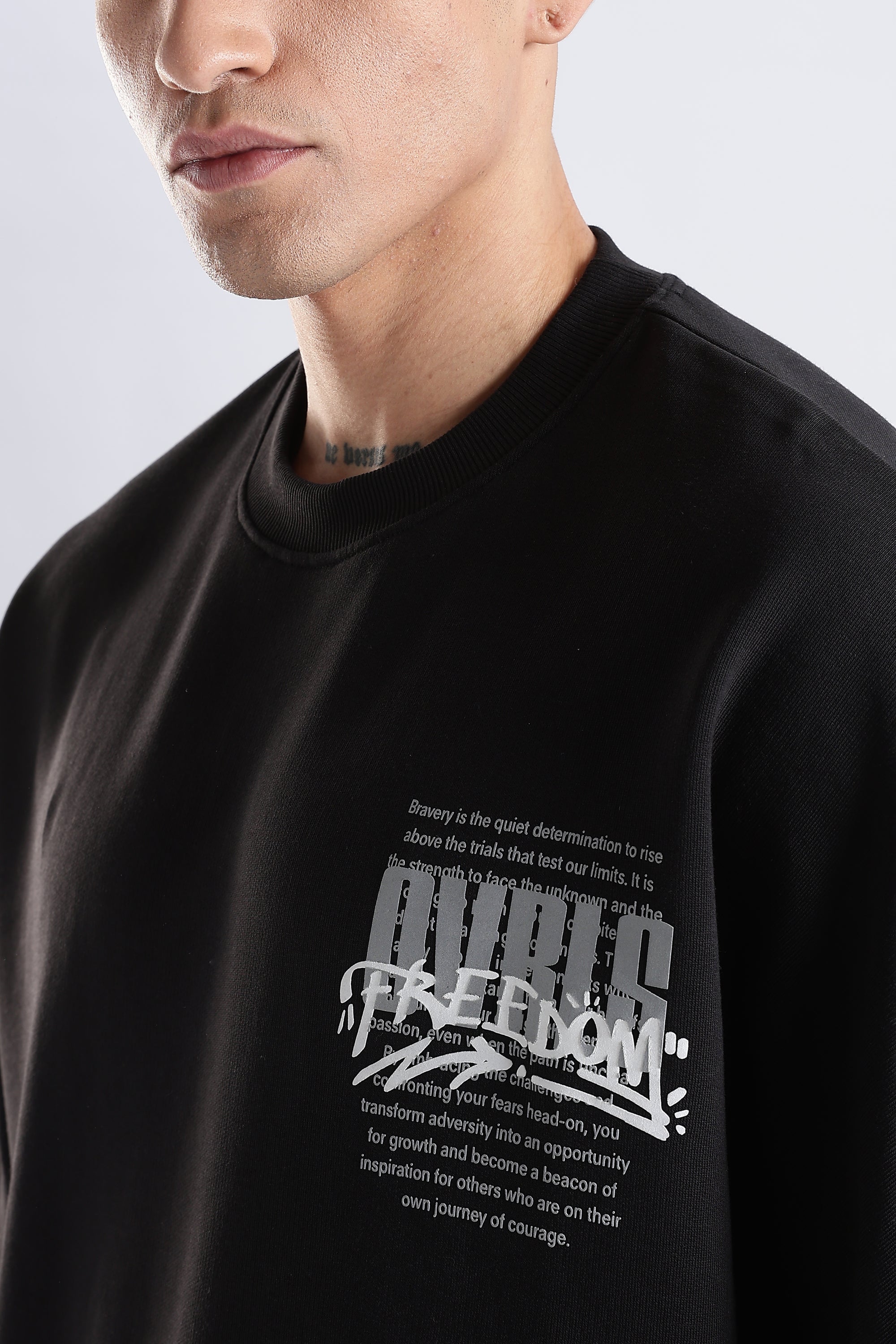 Freedom Garffetie Black Oversized Fit T-Shirt