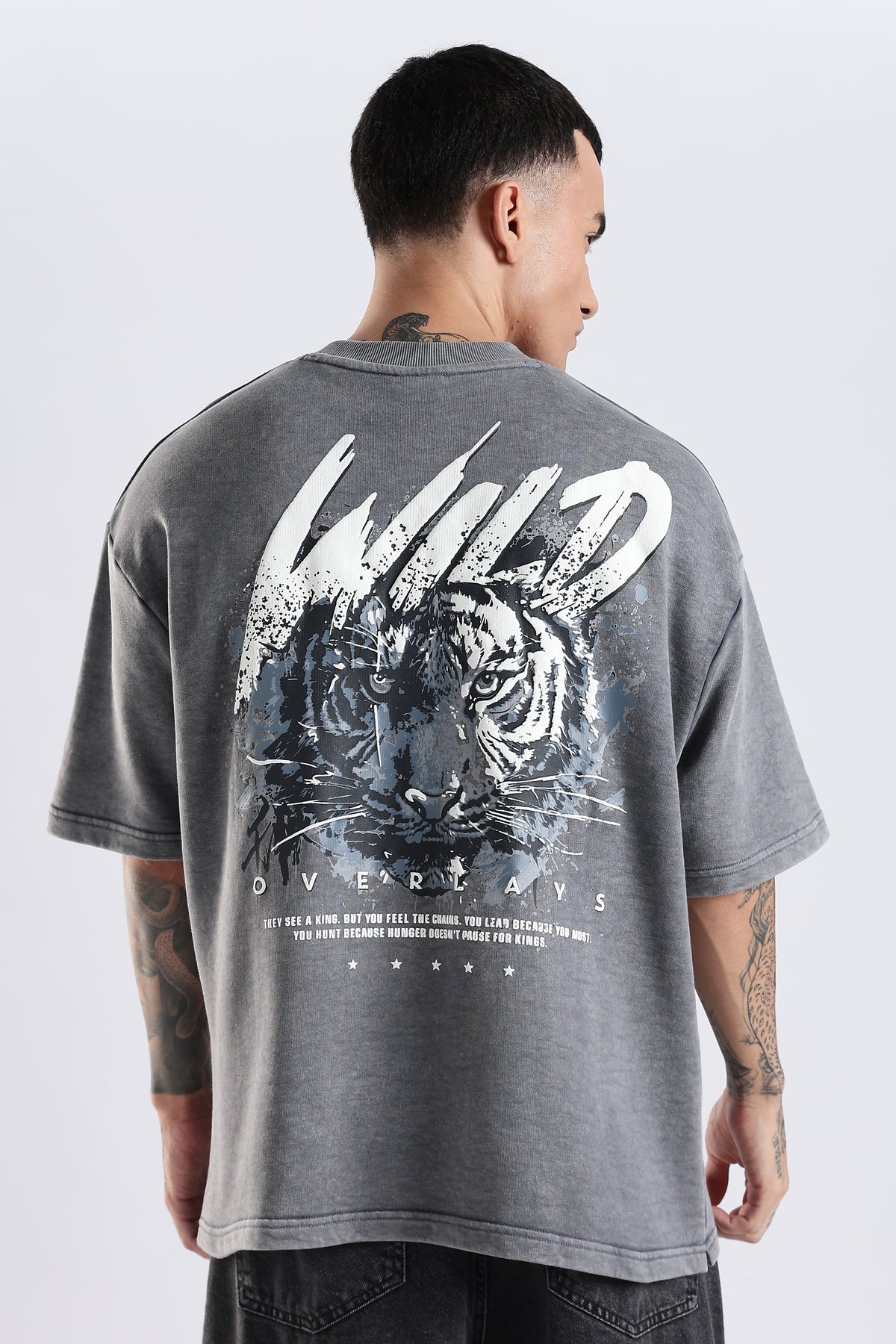 Blazing Wild distressed Oversized Fit T-Shirt