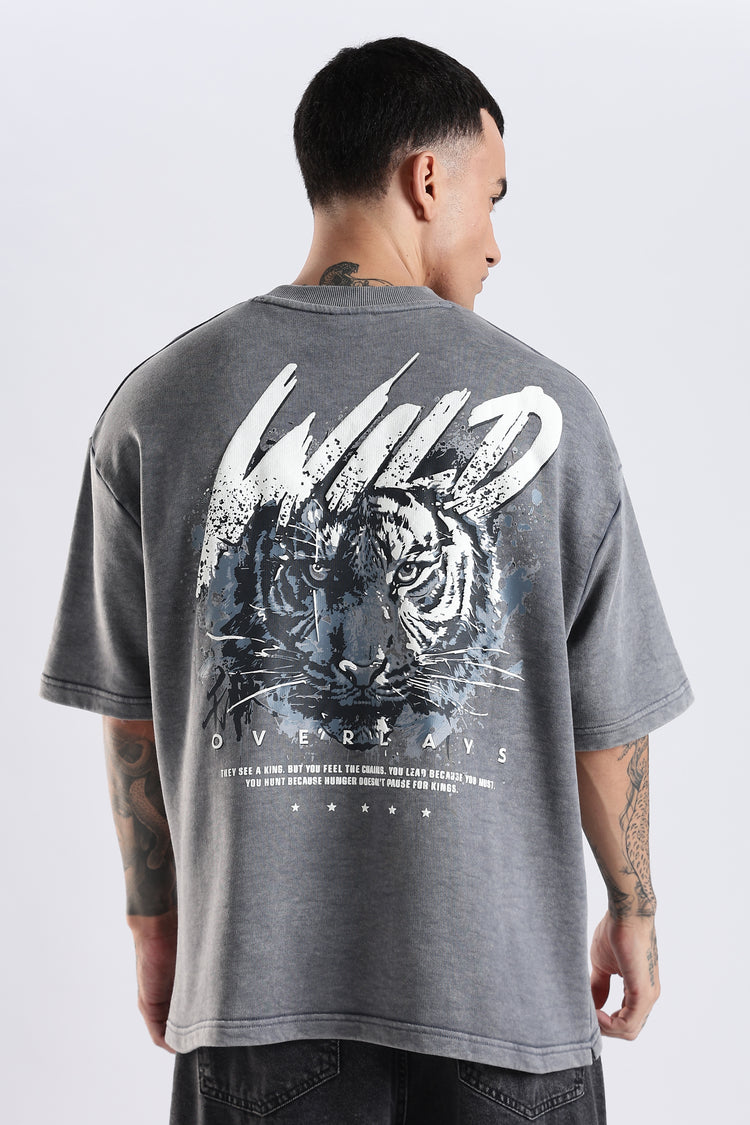 Blazing Wild distressed Oversized Fit T-Shirt
