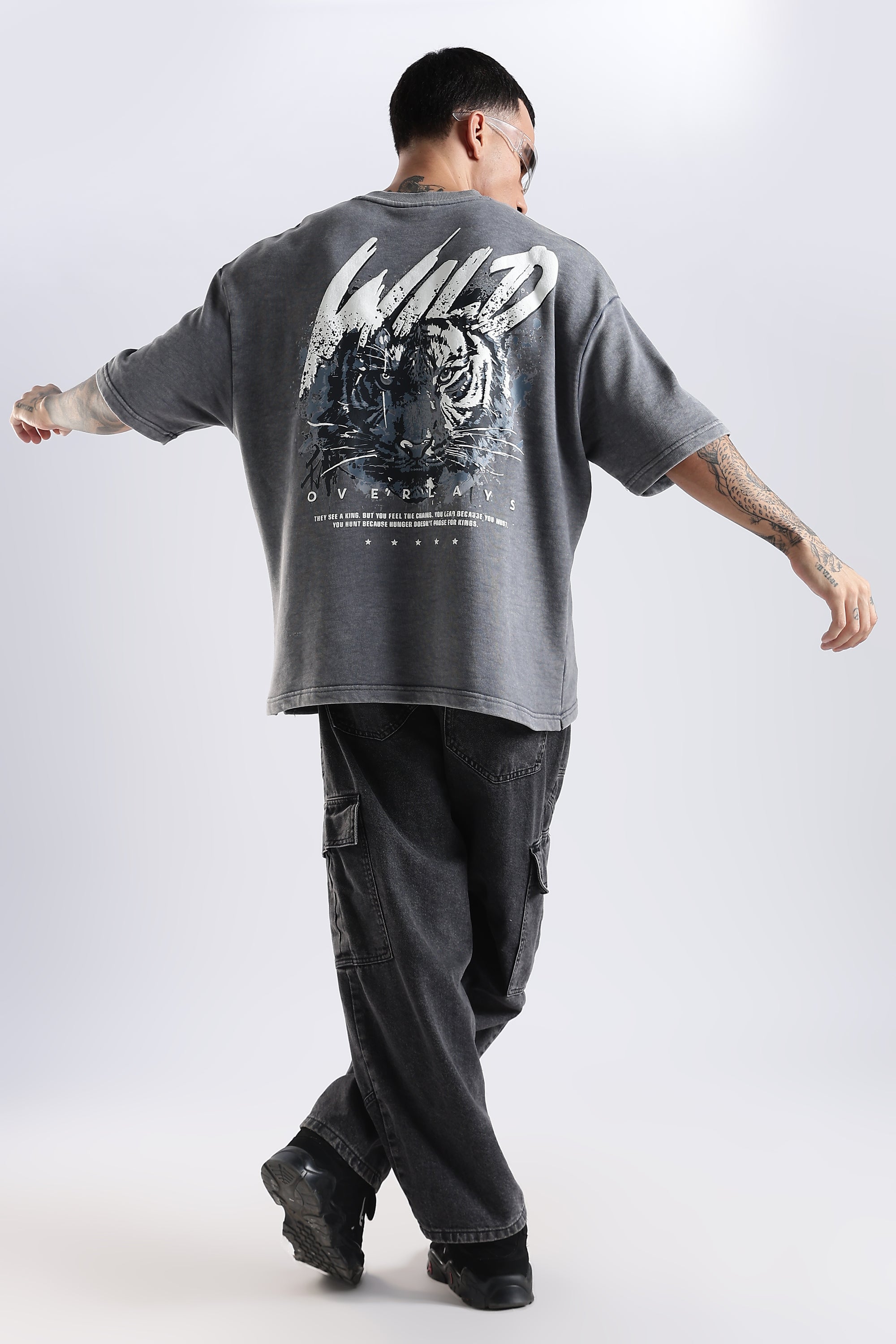 Blazing Wild distressed Oversized Fit T-Shirt