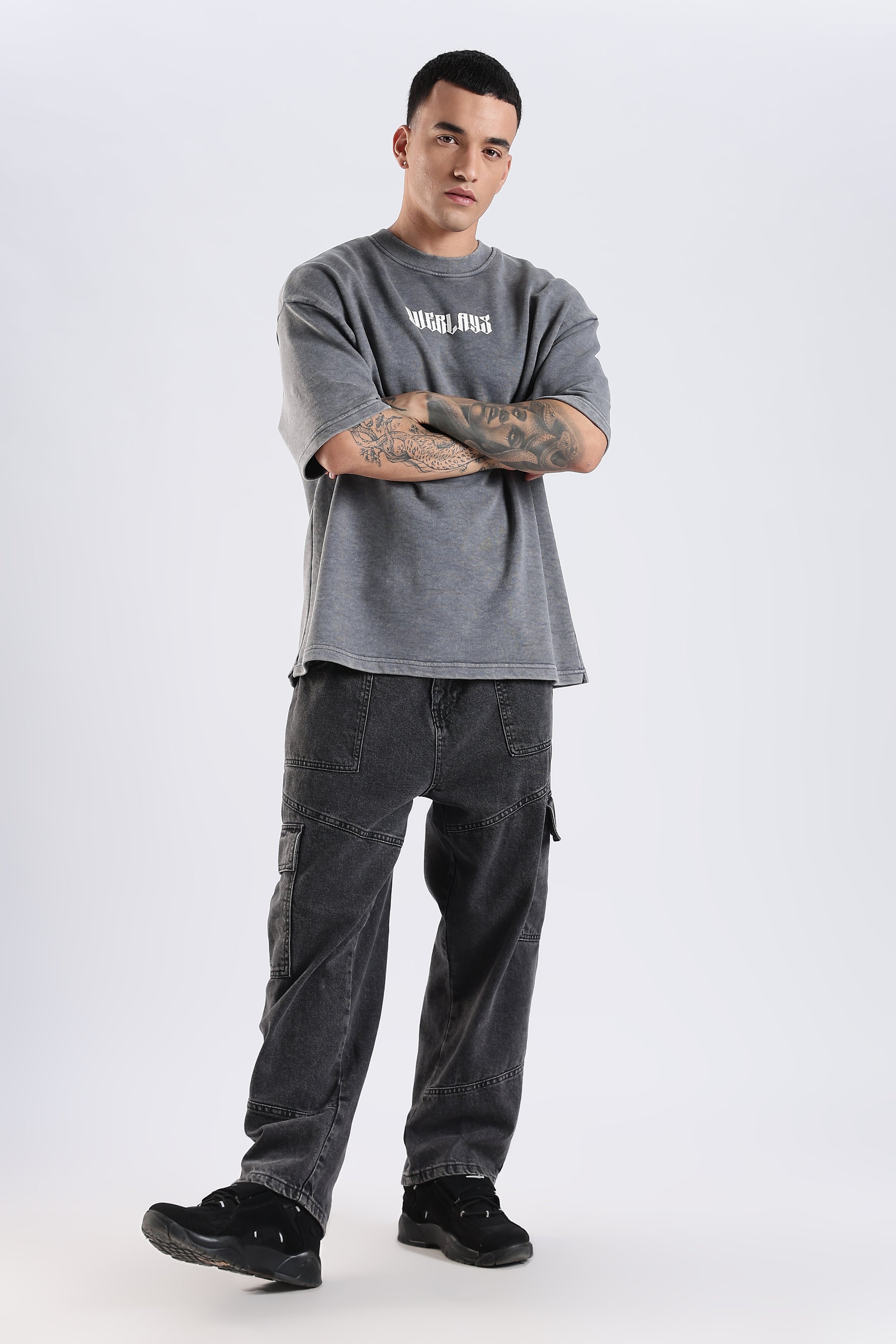 Blazing Wild distressed Oversized Fit T-Shirt