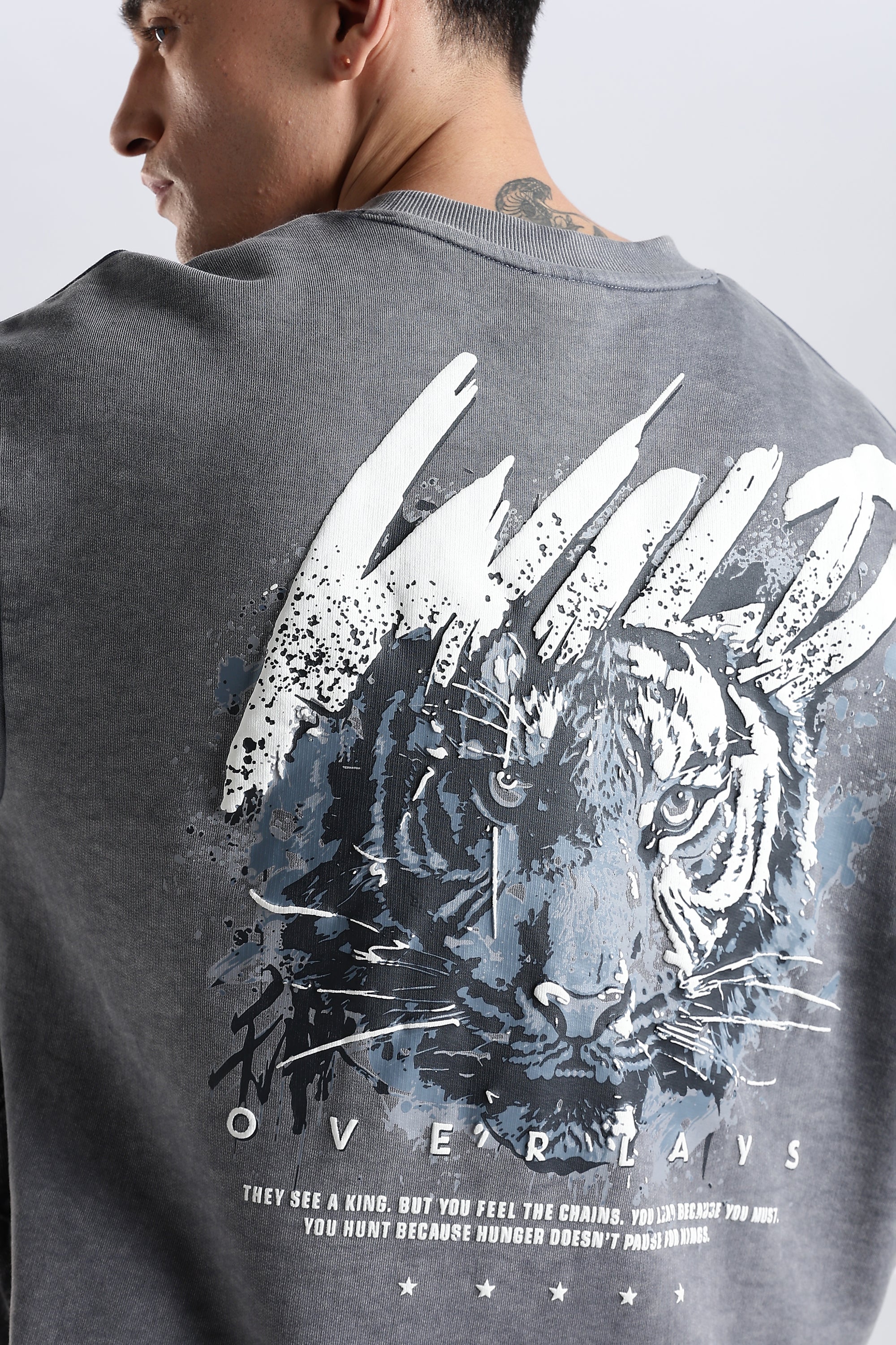 Blazing Wild distressed Oversized Fit T-Shirt