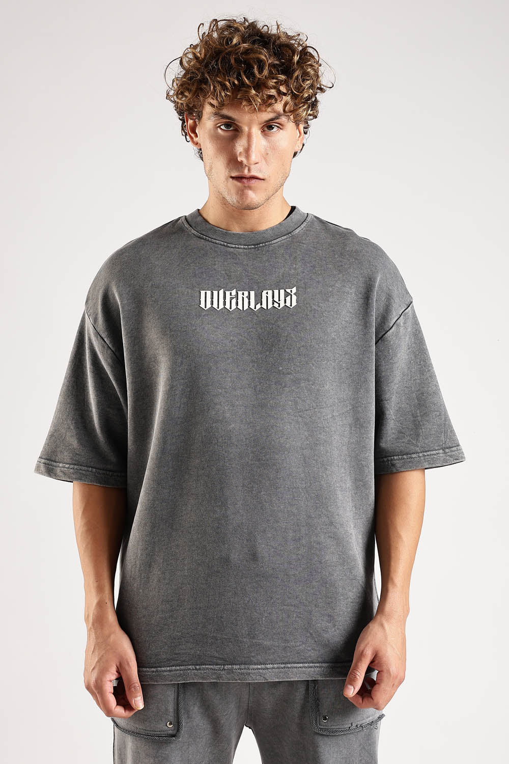HOODHOOD ♥ FAKE Graphic Overfit T-shirt /追跡付 Balenciaga Crypto T-shirt Oversized 'Black Faded