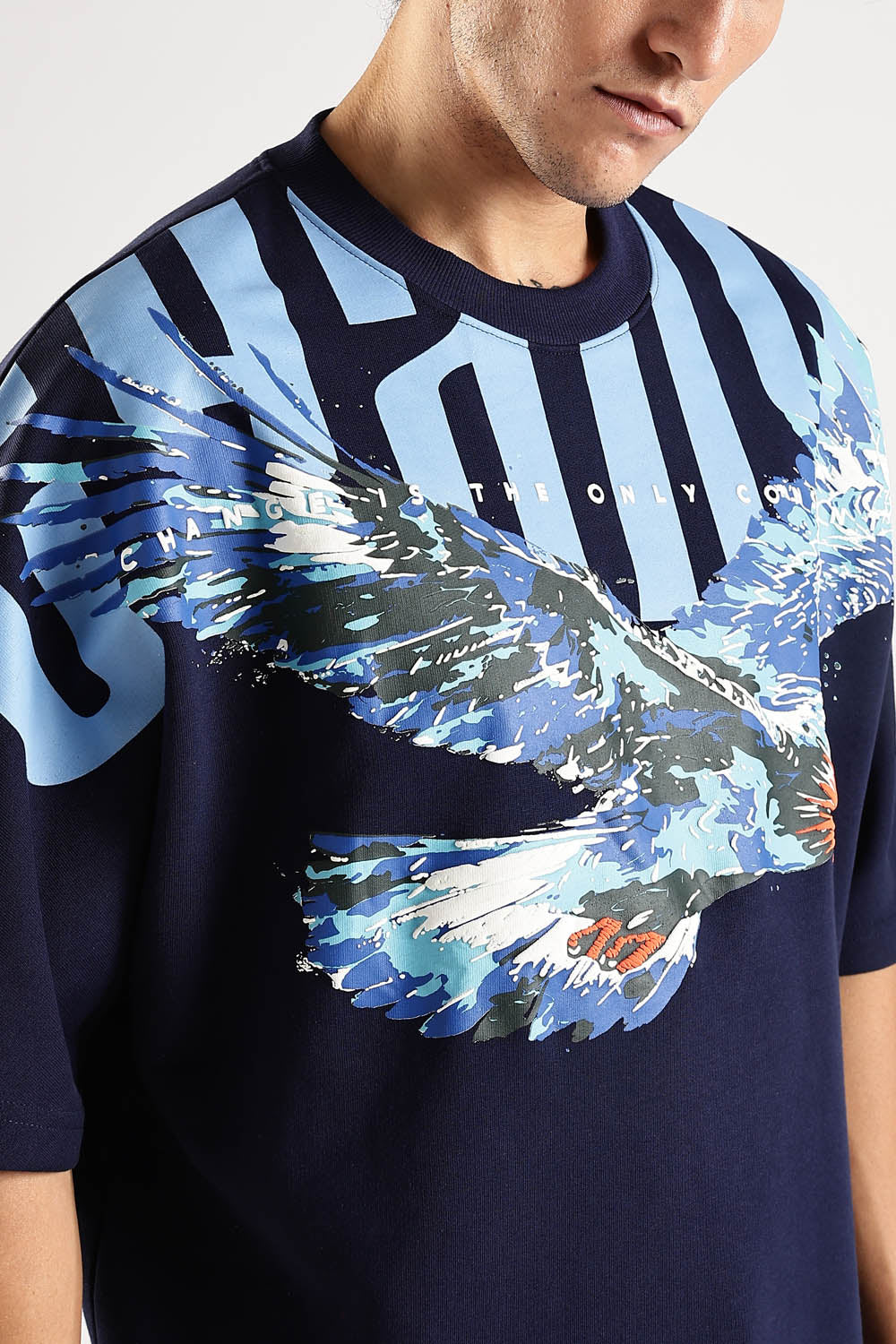 Sky Walker Navy Oversized T-Shirt