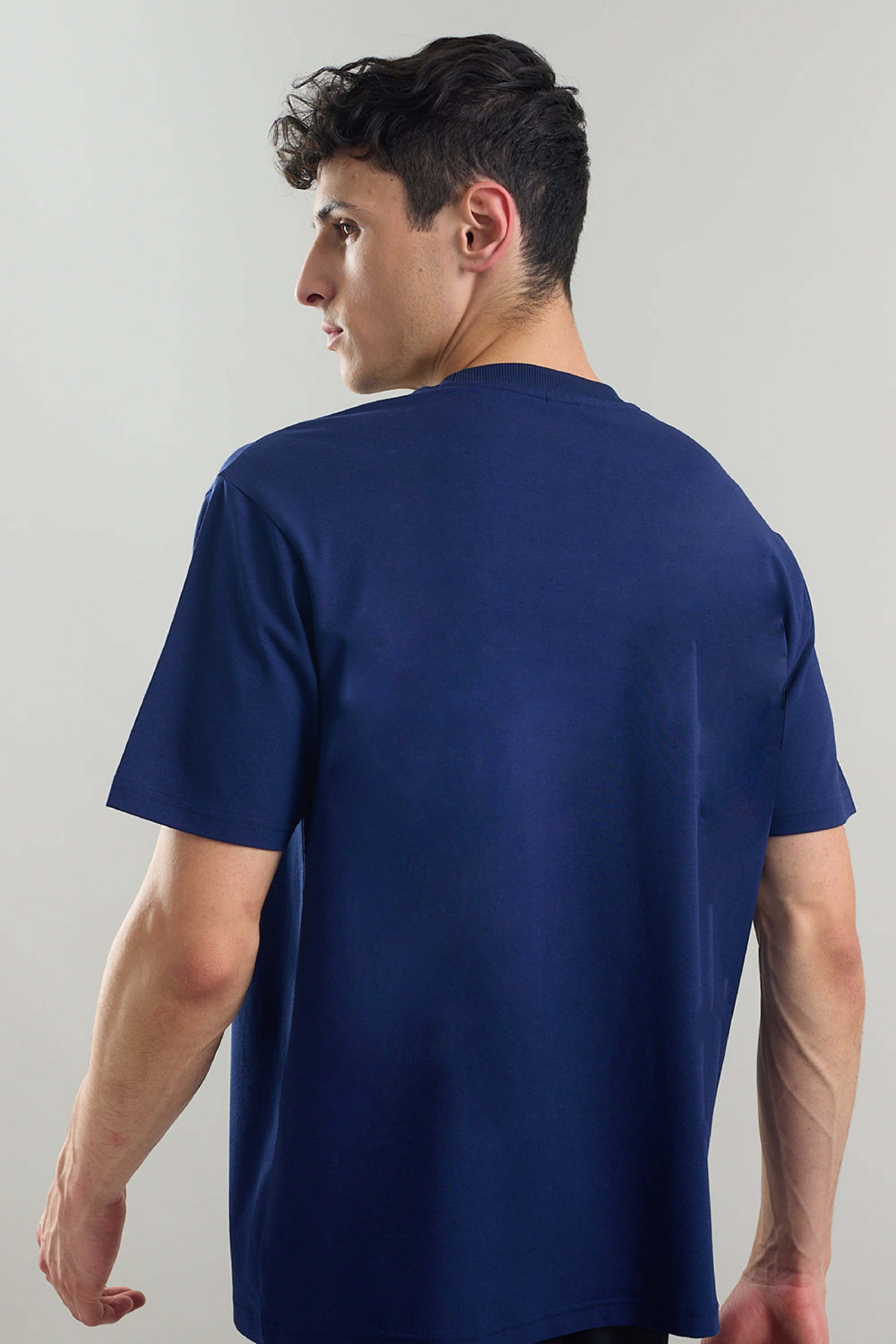 Periwinkle Navy Relaxed Fit T-shirt-Ultra Soft