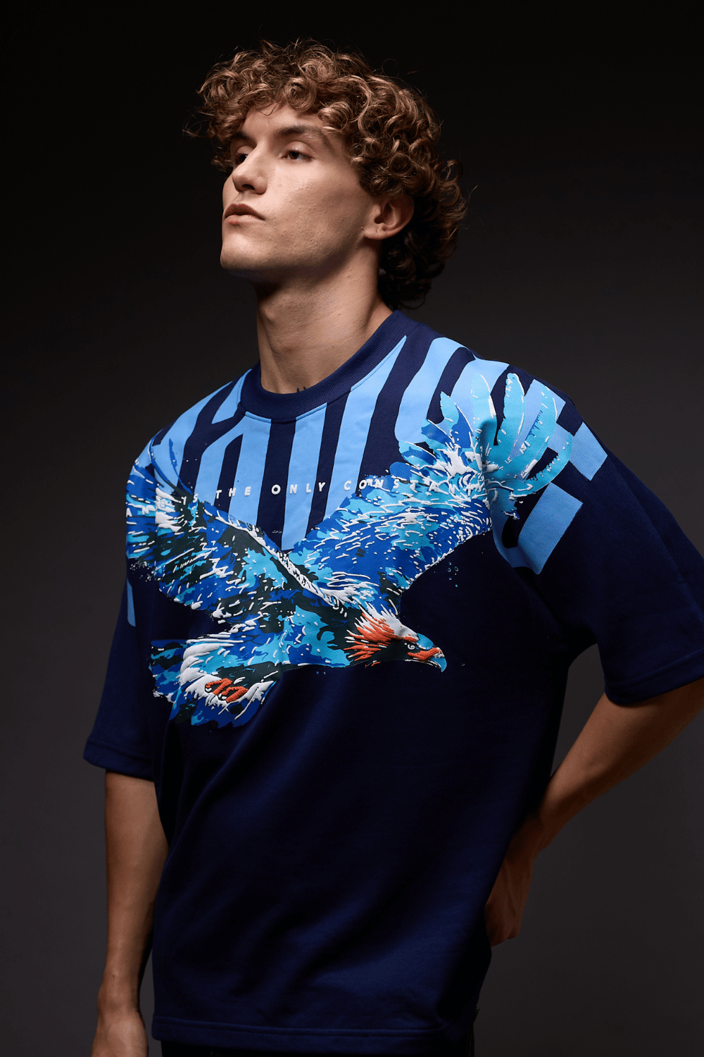 Sky Walker Navy Oversized T-Shirt