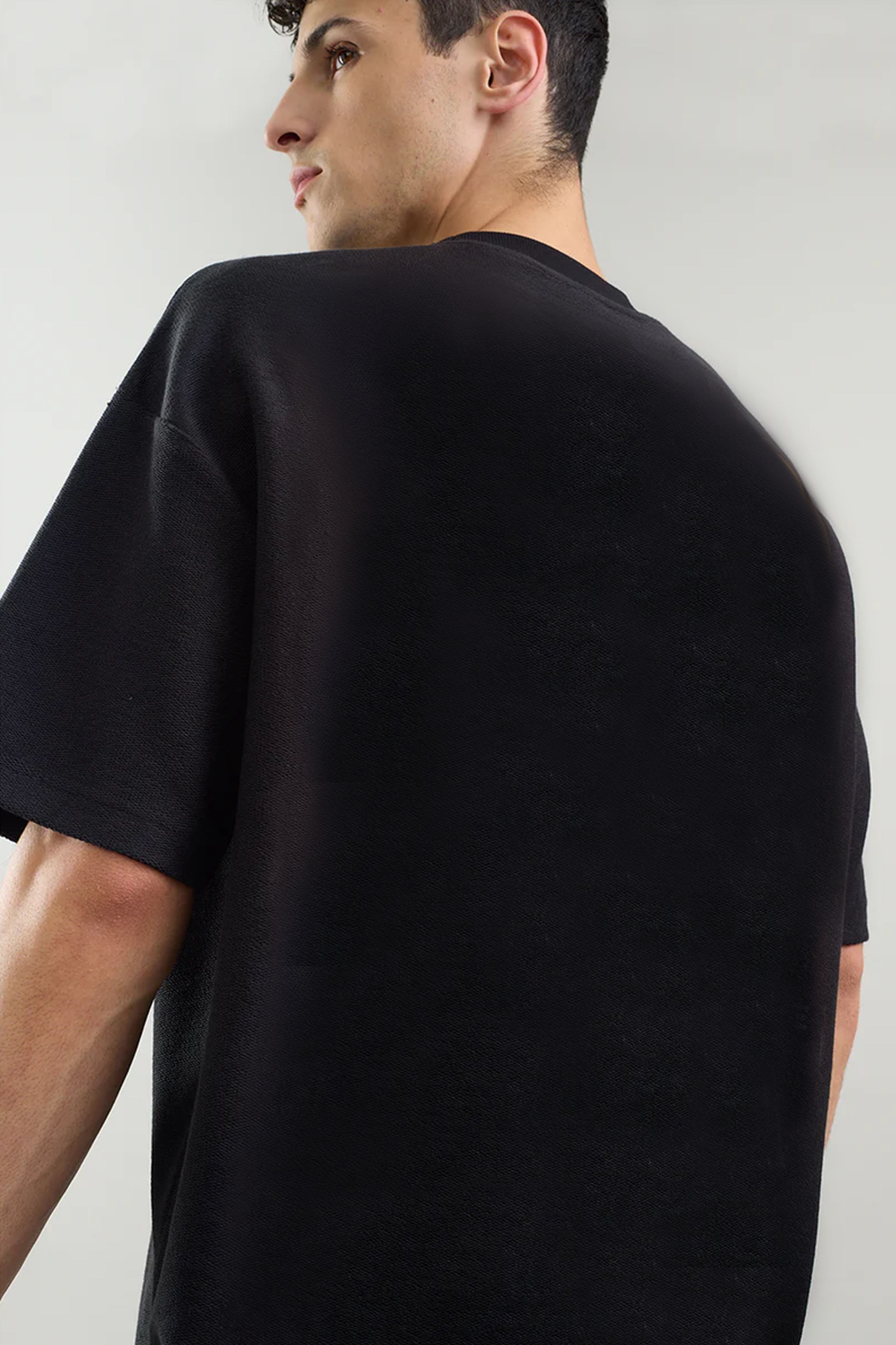 Textured Arc Raven Oversized Fit T-shirt