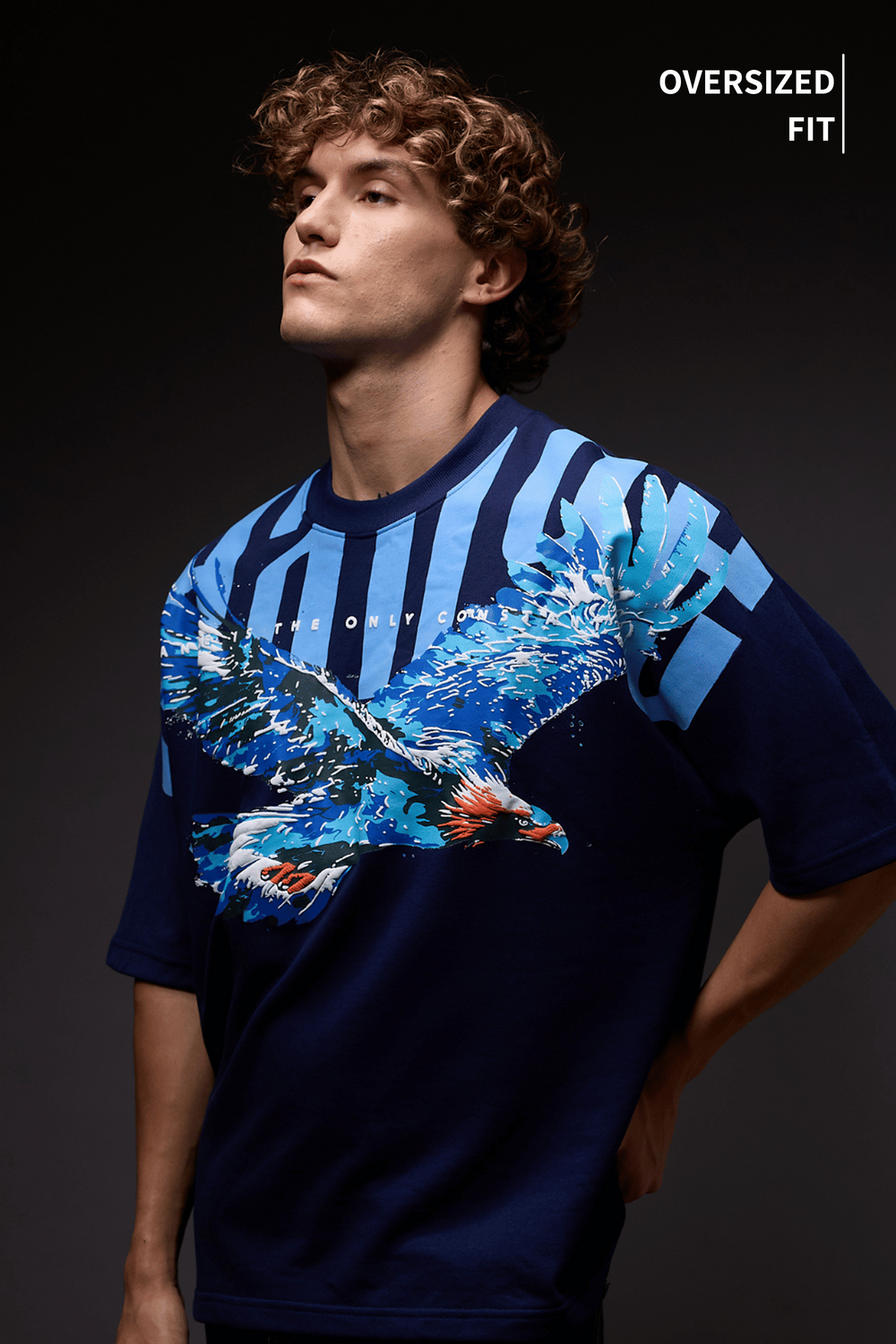 Sky Walker Navy Oversized T-Shirt