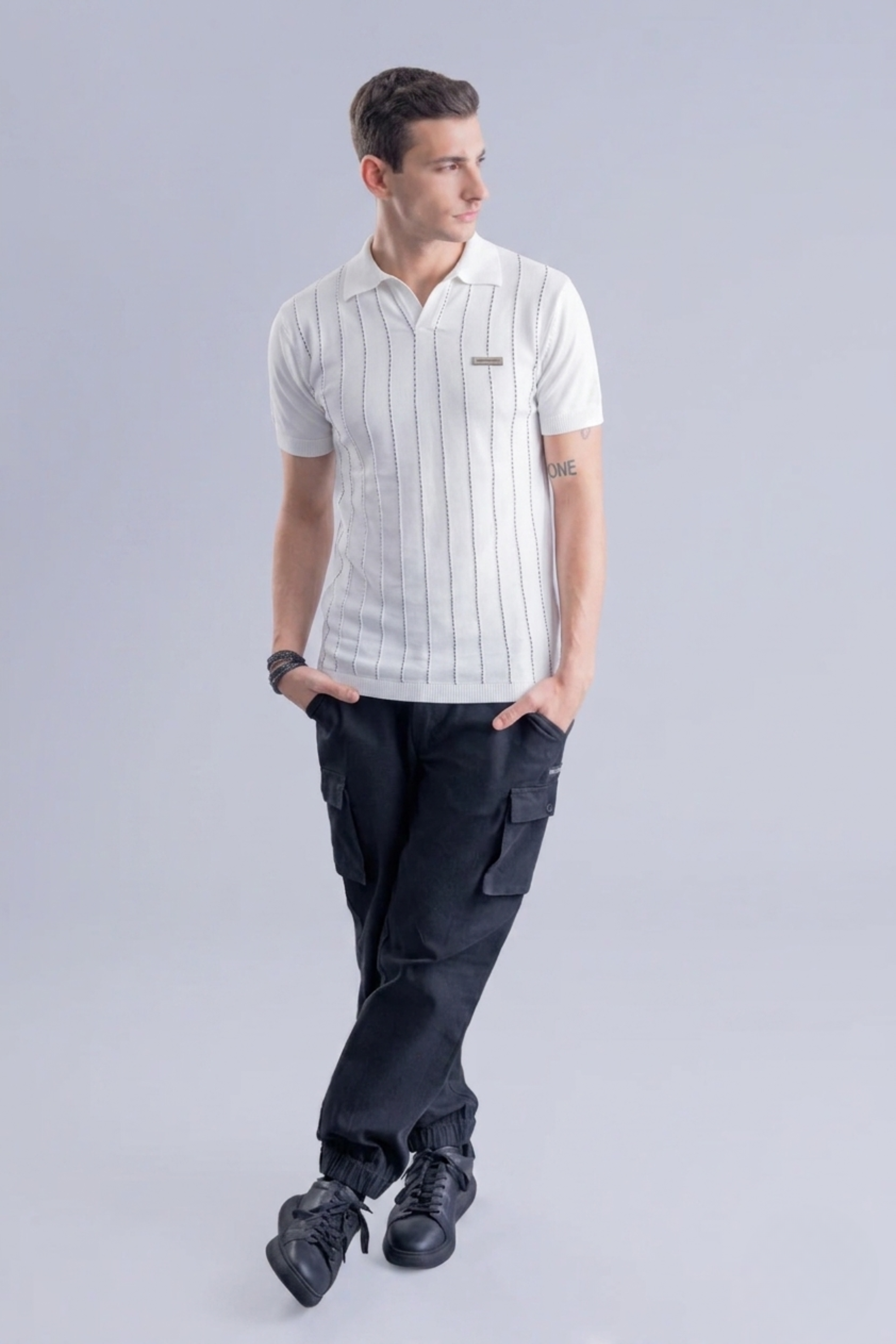 Ivory Crest White Regular Fit Polo
