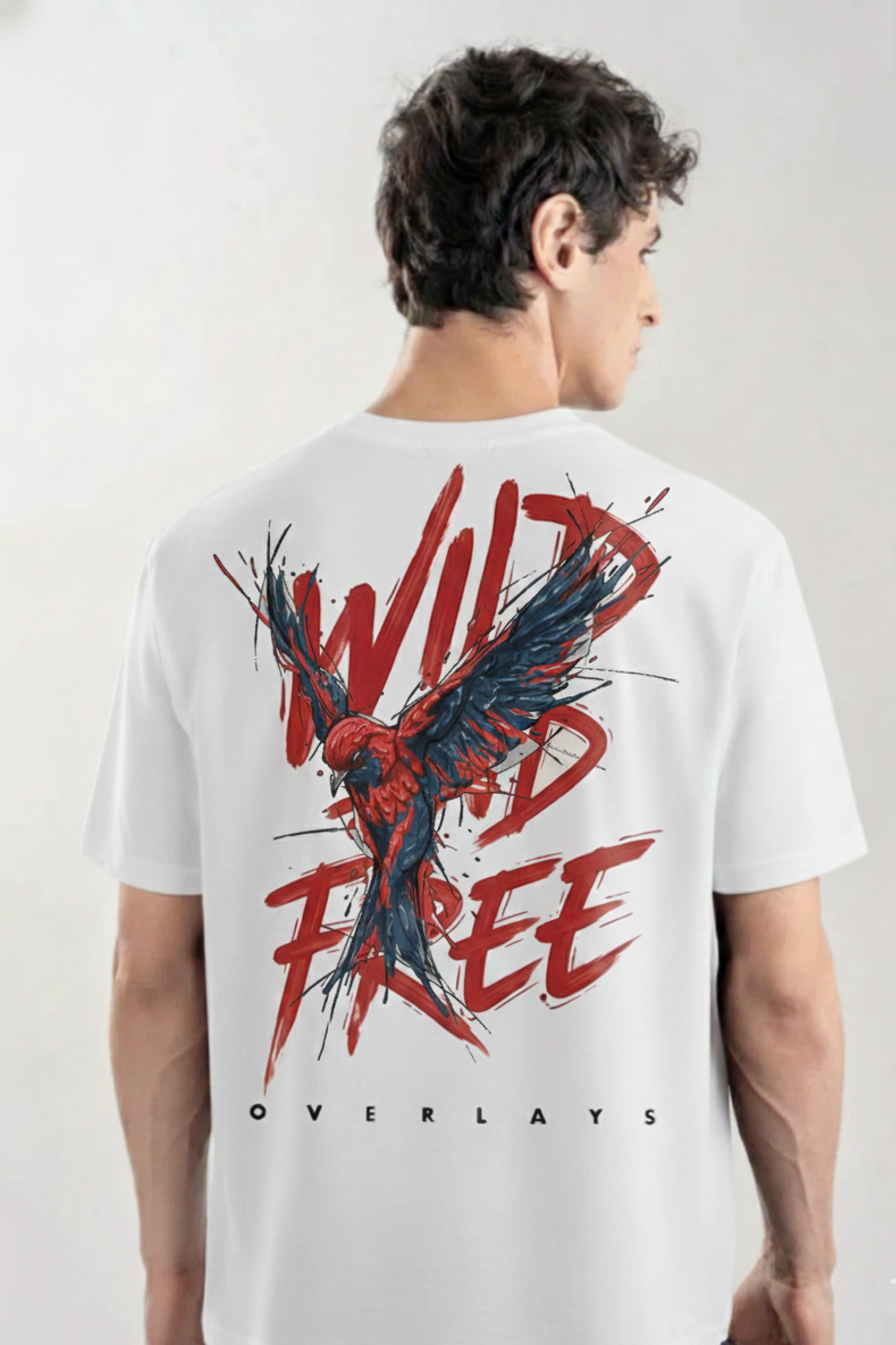 Wild Spirit white  Relaxed Fit Tshirt