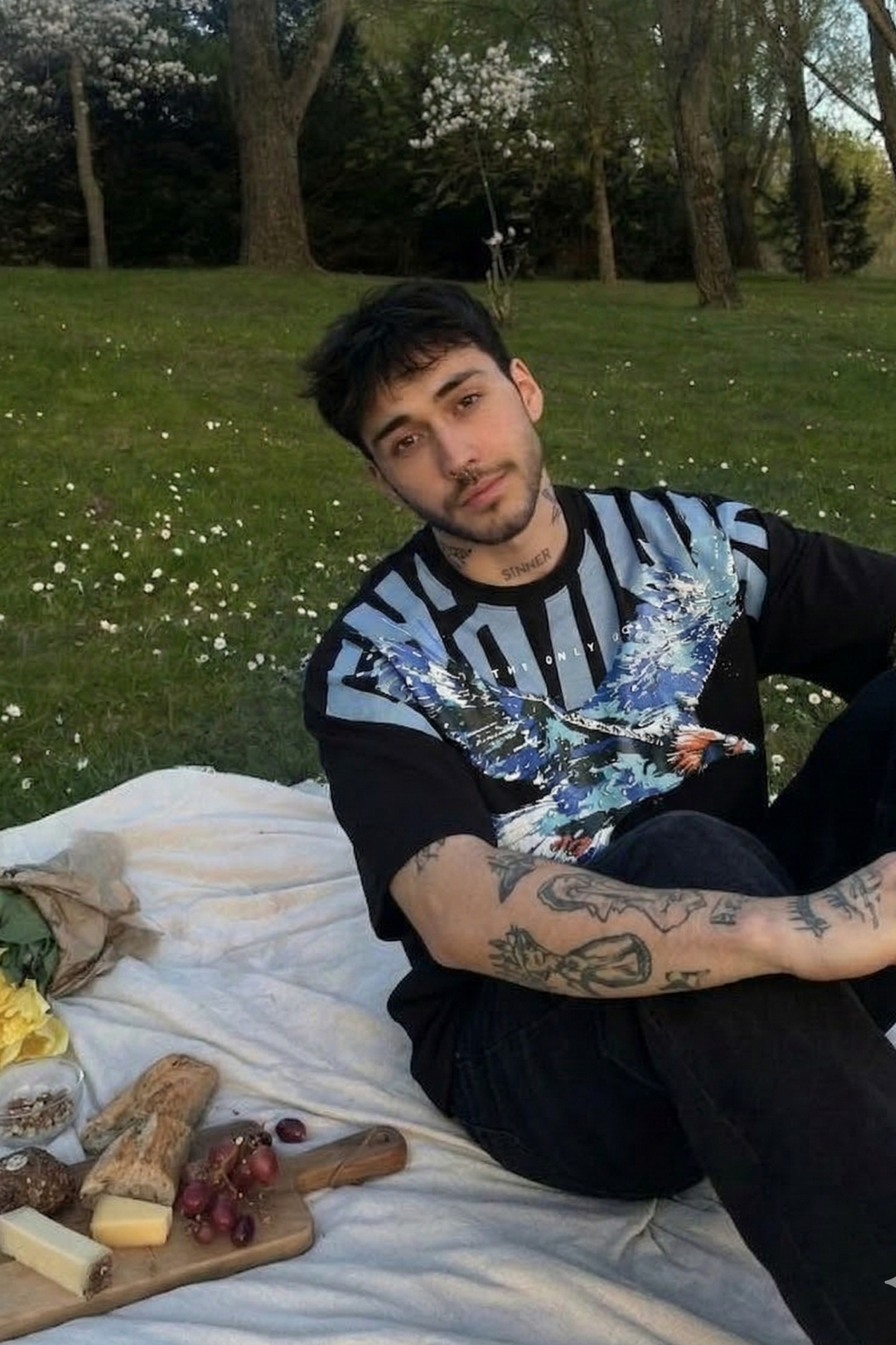 Sky Walker Black Oversized T-Shirt