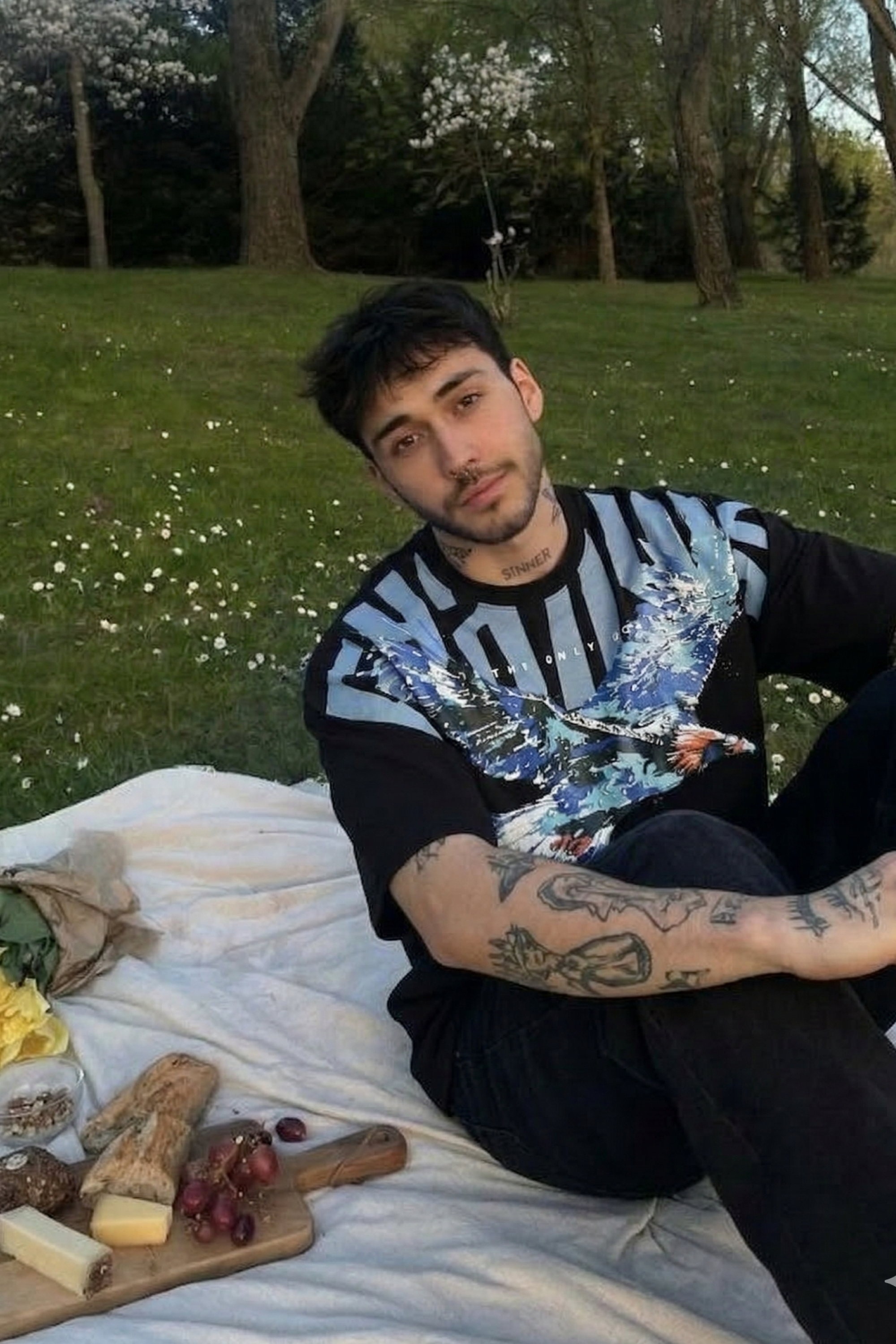 Sky Walker Black Oversized T-Shirt