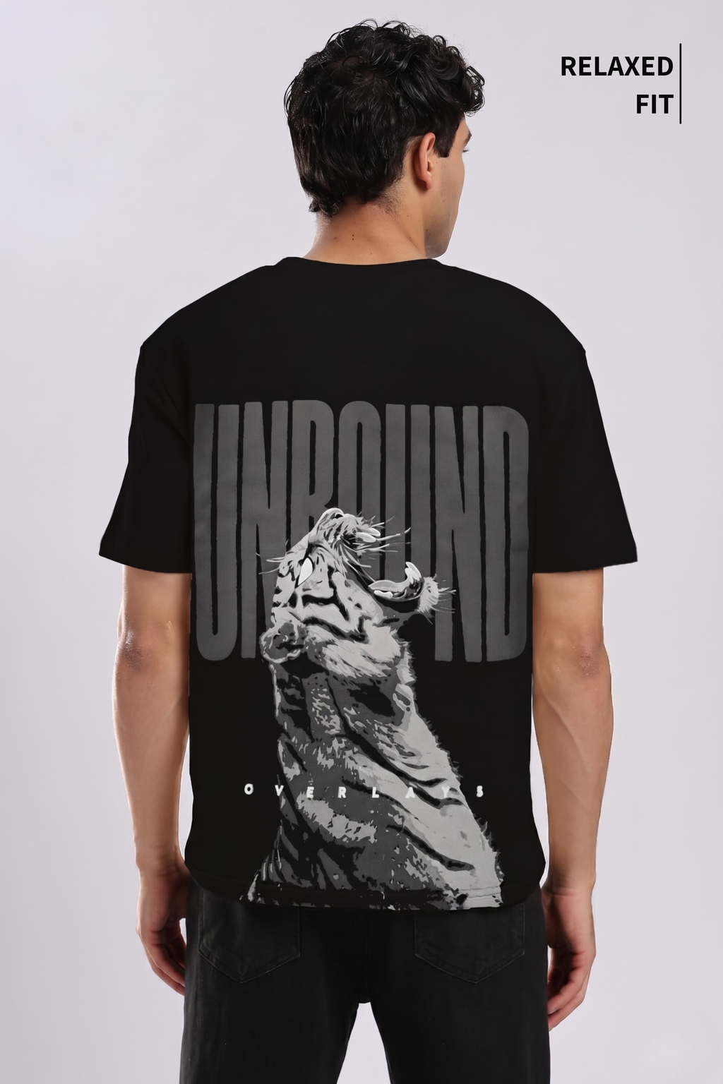 Unbound Uprise Black Relaxed Fit T-shirt