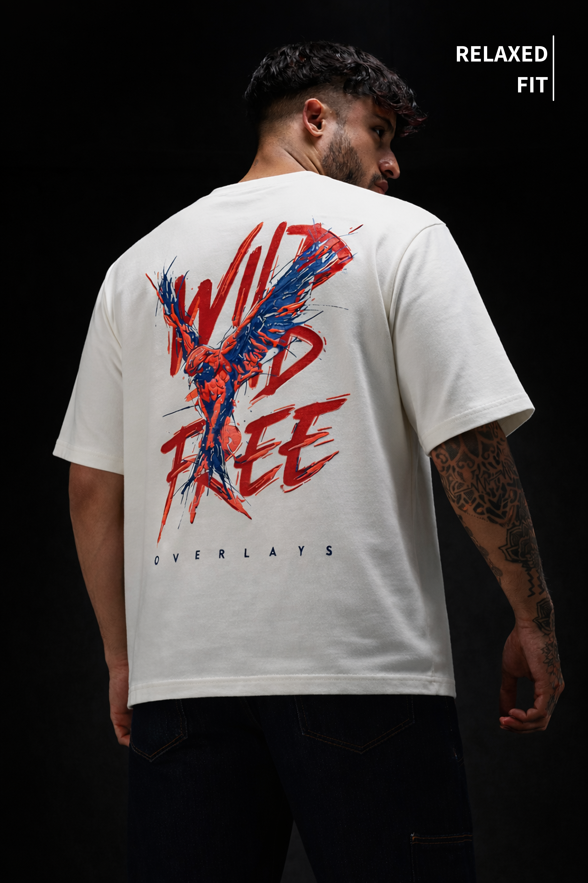 Wild Spirit white  Relaxed Fit Tshirt