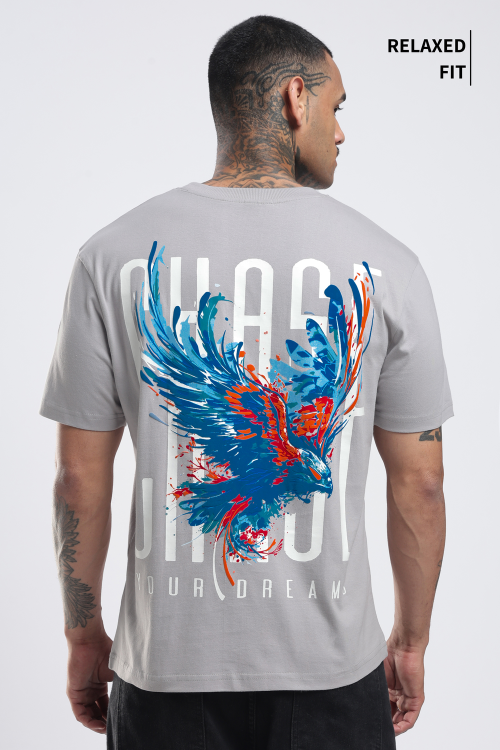 Chase Grey Relaxed Fit T-Shirt
