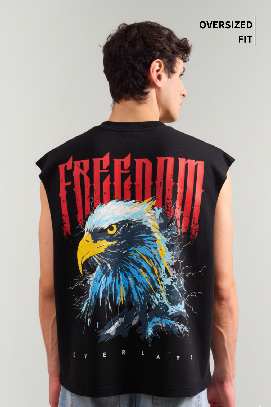 Hawk Eye Sleeveless Black Tank Top