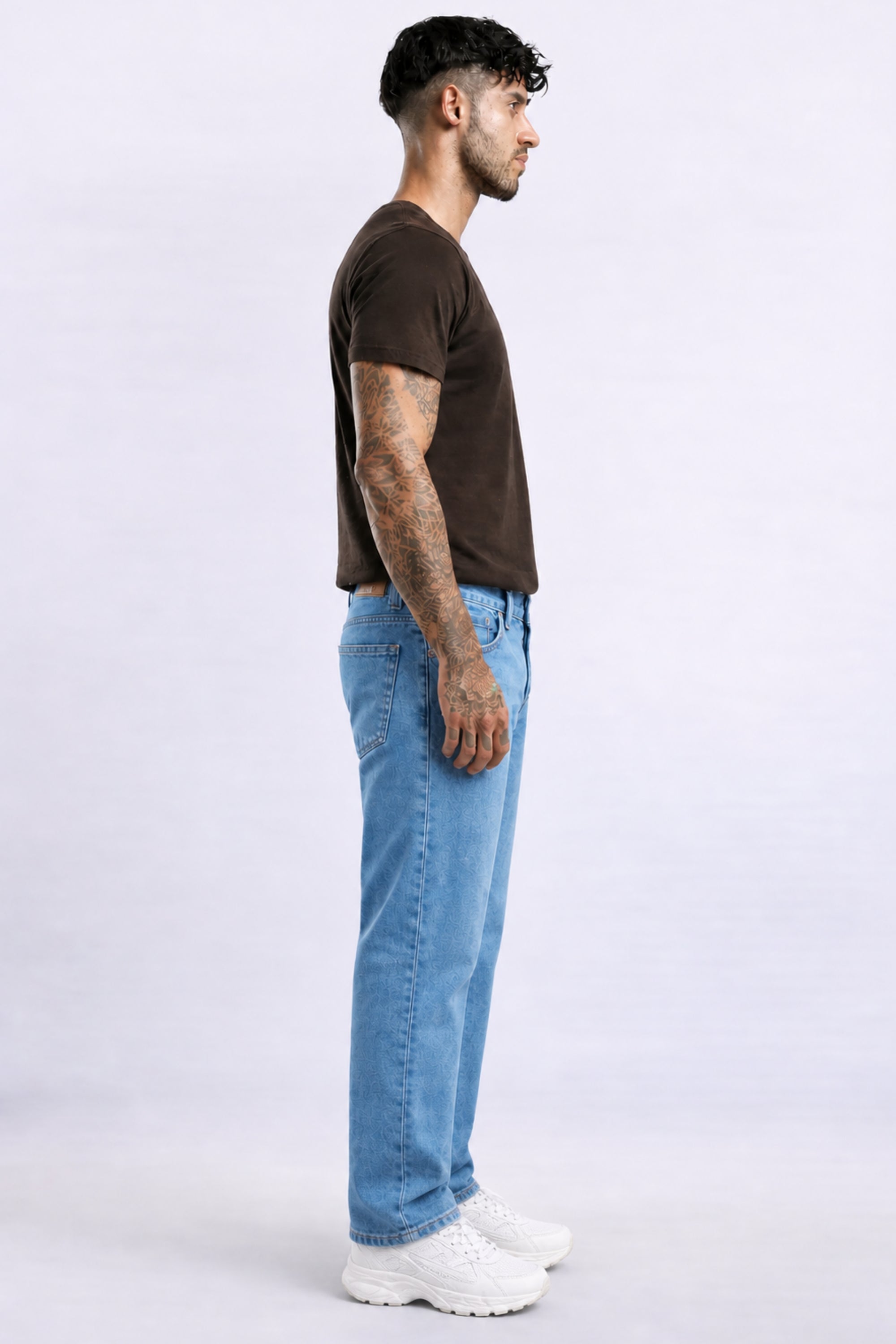 Blue Drift Washed Straight Fit Cargo