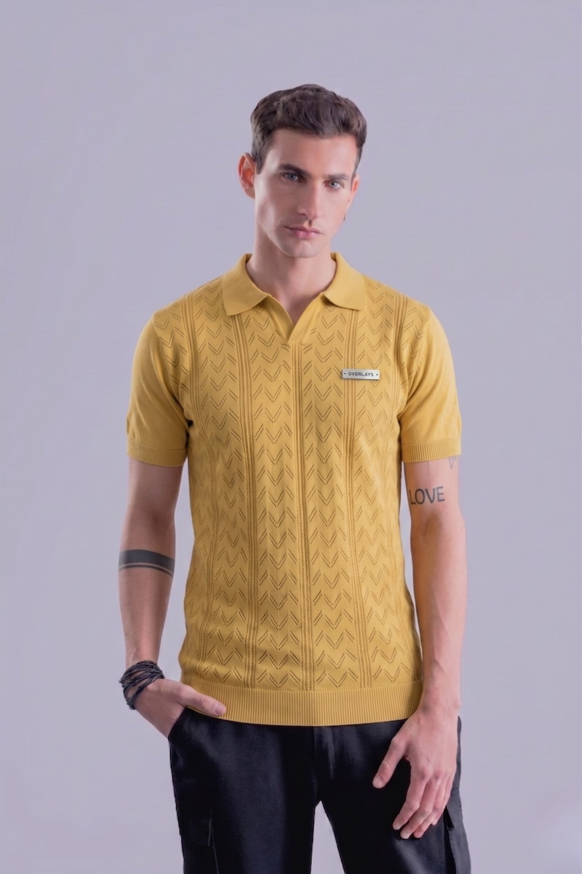 Golden Ember Mustard Regular Fit Polo