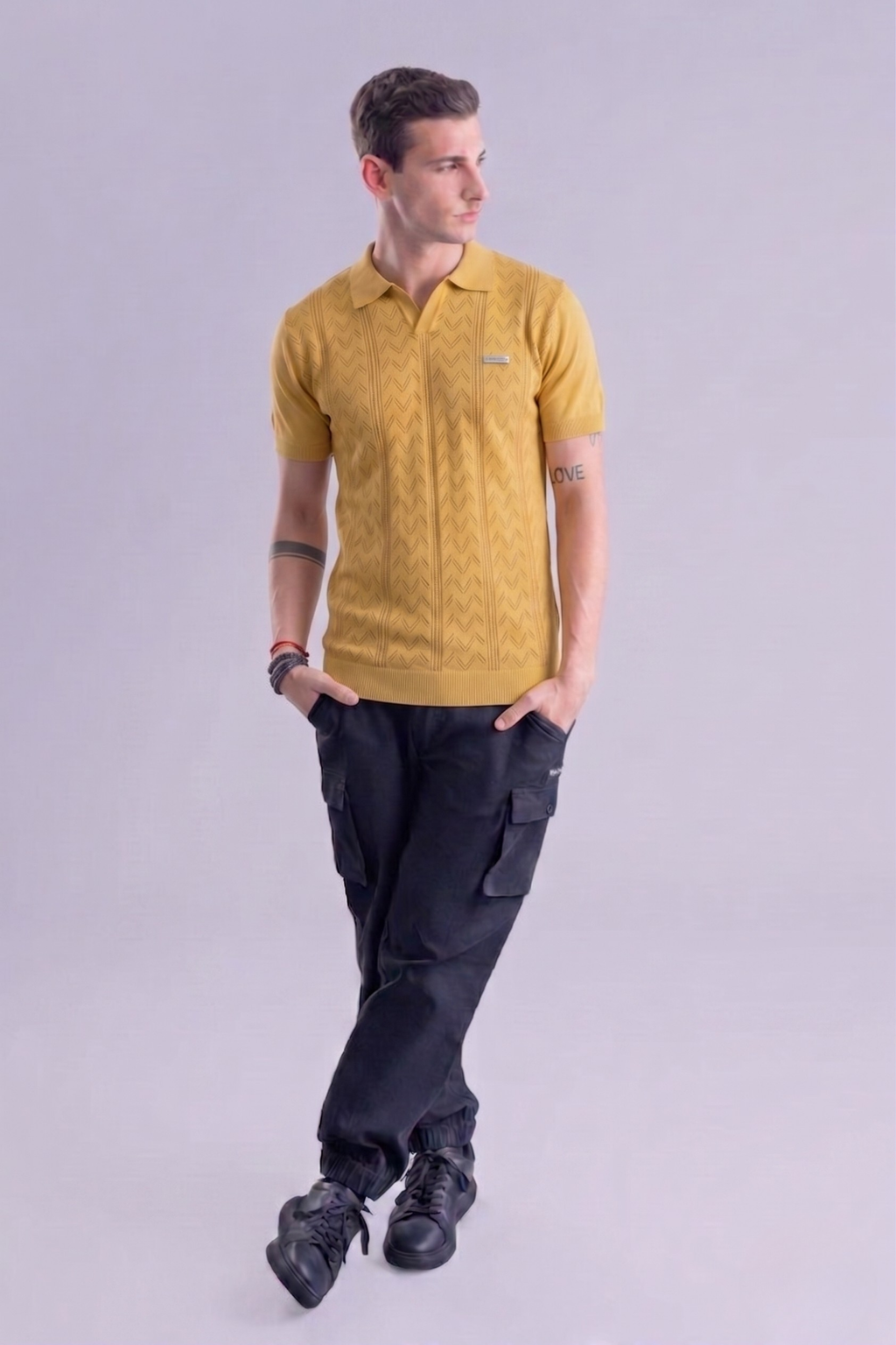 Golden Ember Mustard Regular Fit Polo