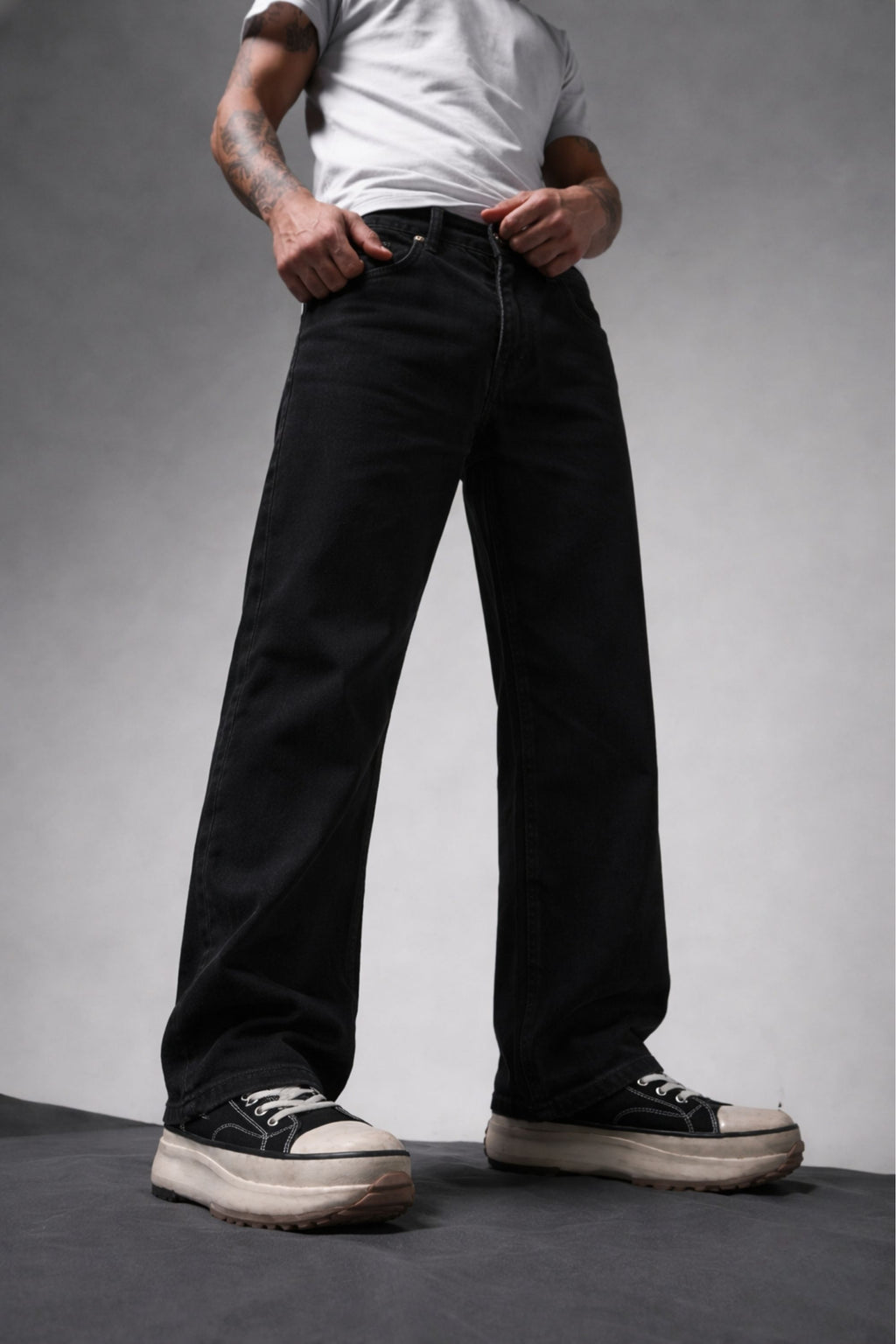 Night Vintage Washed Black Cargo