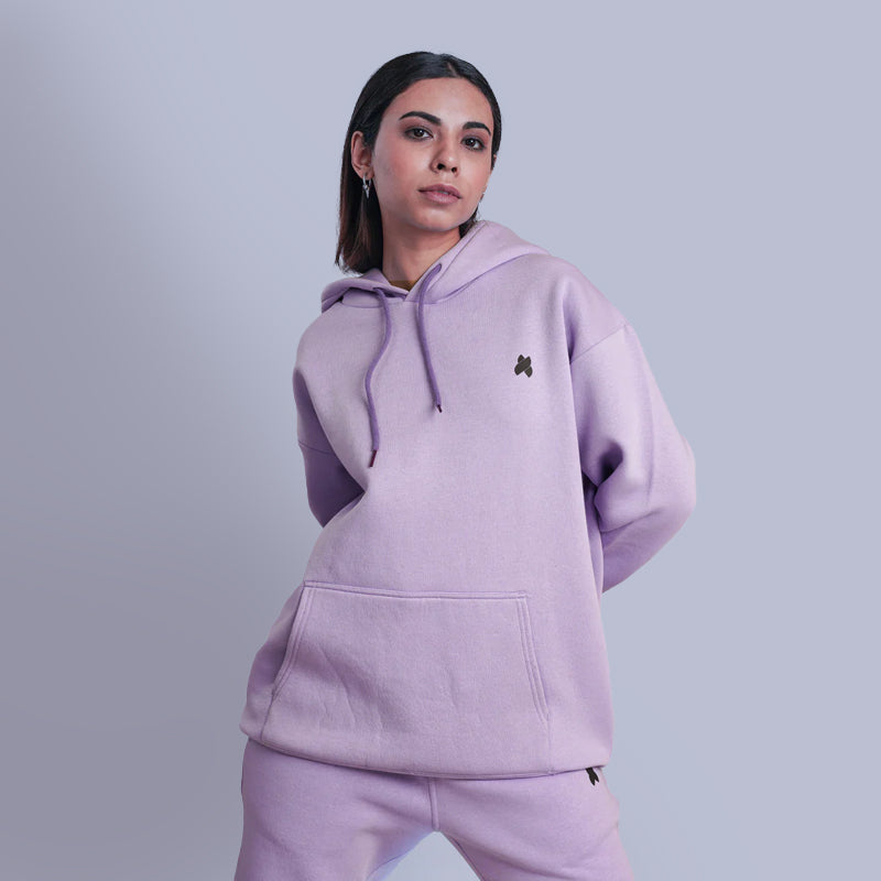 The Bloom Oversized Hoodie- Digital Lavender