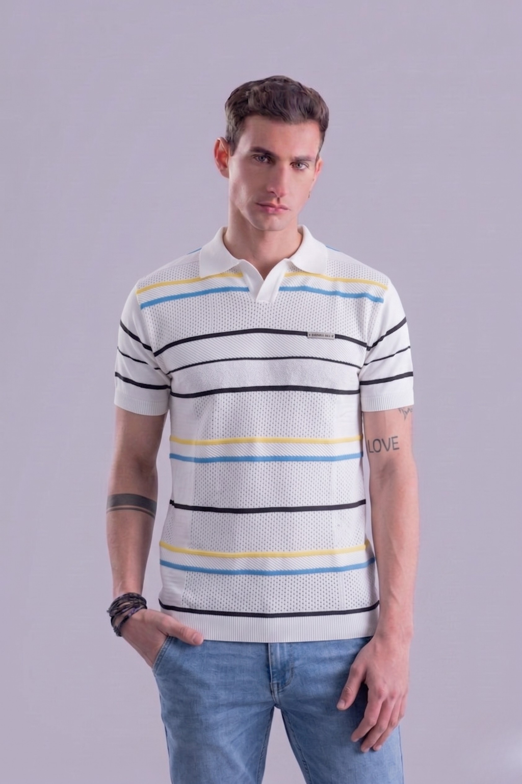 Sun Stripe Regular Fit Polo