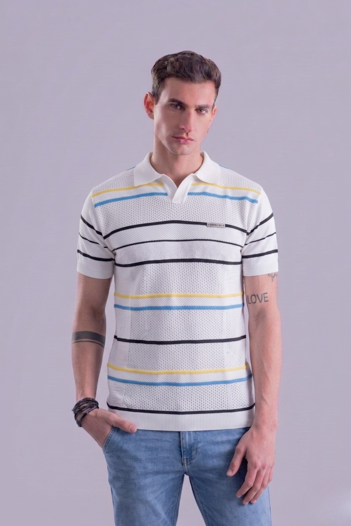 Sun Stripe Regular Fit Polo