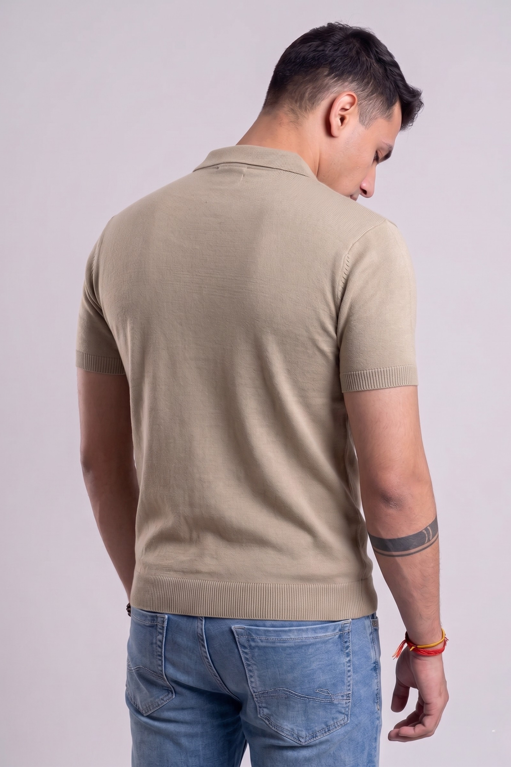 Desert Weave Tan Regular Fit Polo