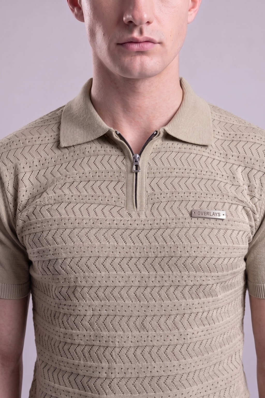 Desert Weave Tan Regular Fit Polo