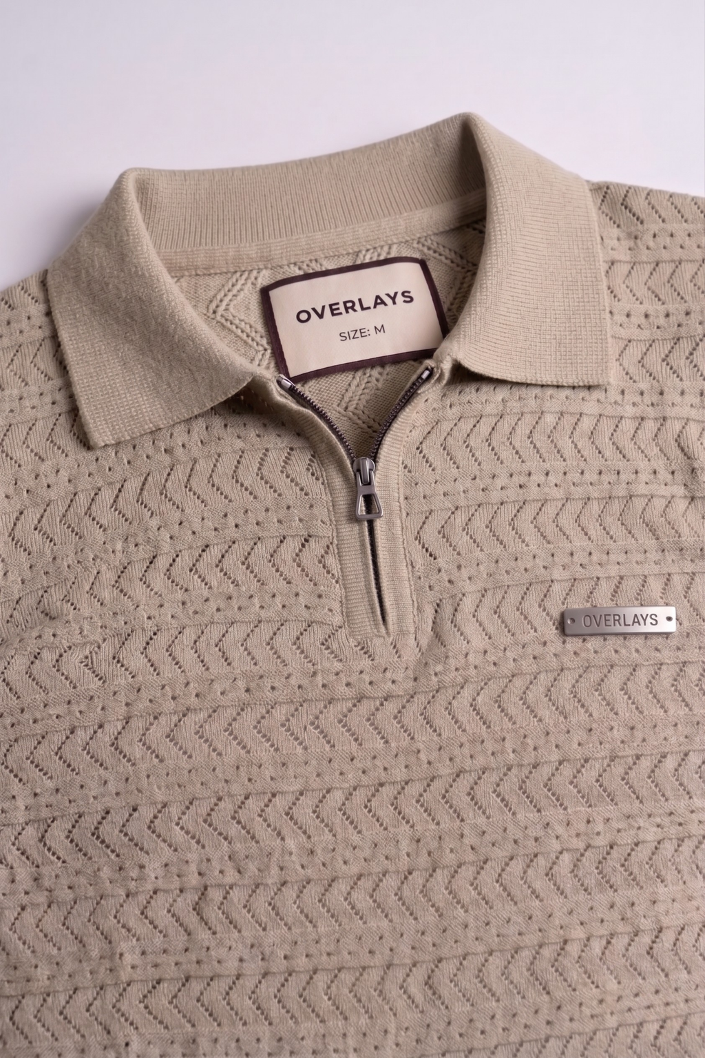Desert Weave Tan Regular Fit Polo
