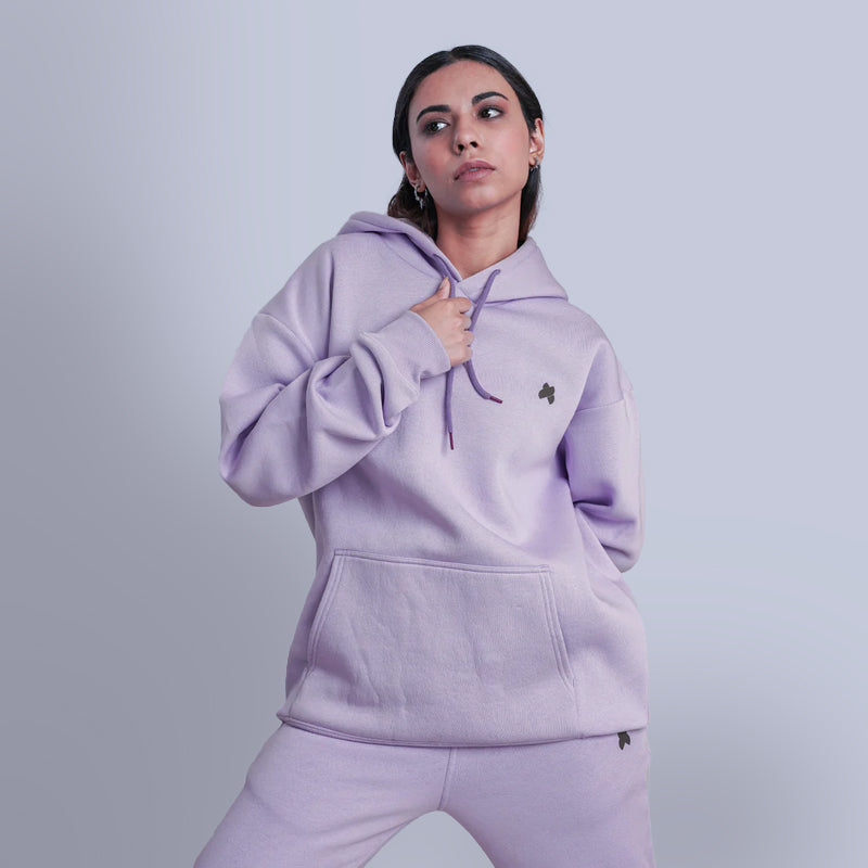 The Bloom Oversized Hoodie- Digital Lavender