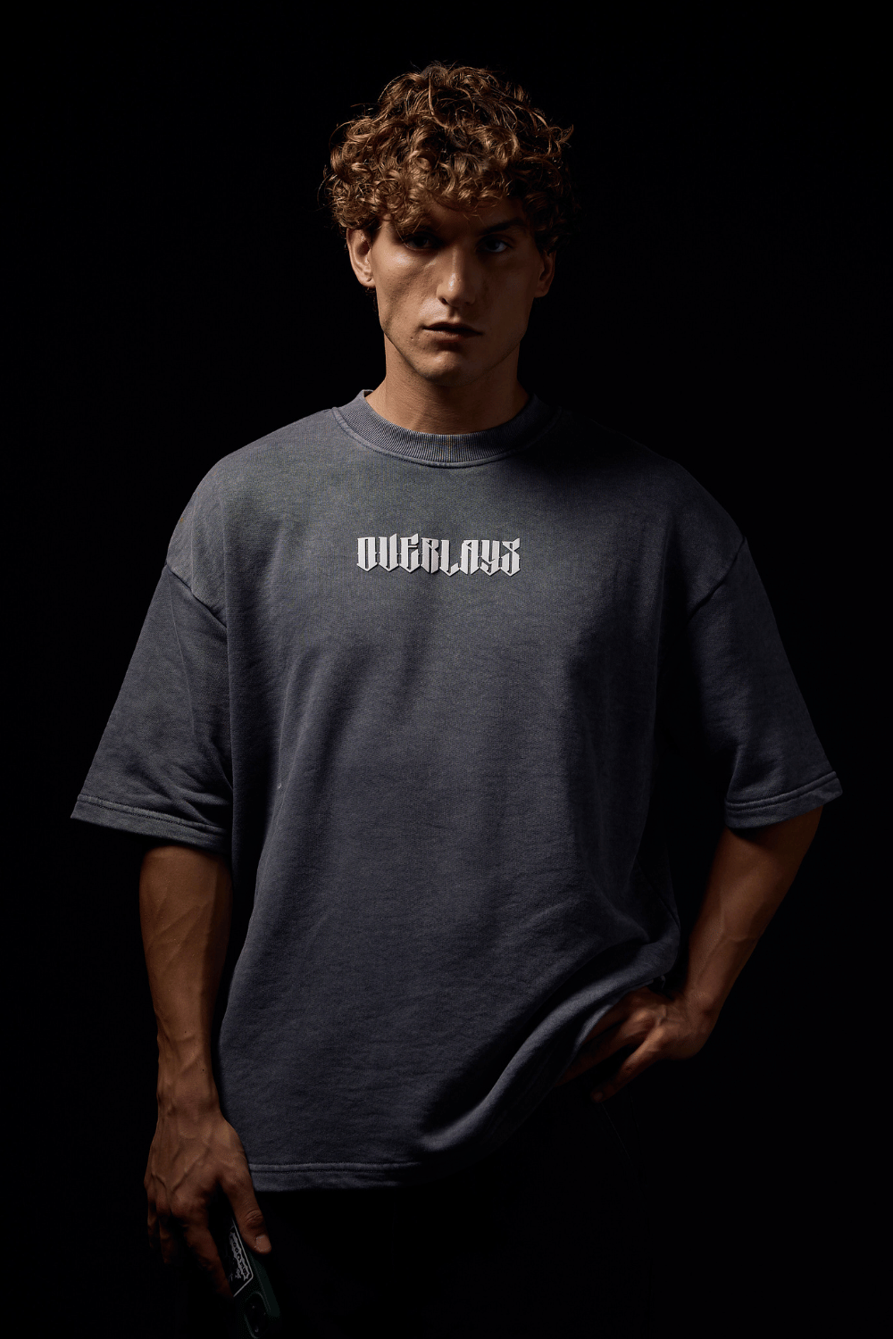 Chase Grey Distressed Heavy Weight Oversized Fit T-Shirt